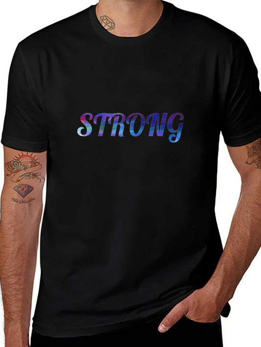 Strong Graphic Print Black T-Shirt