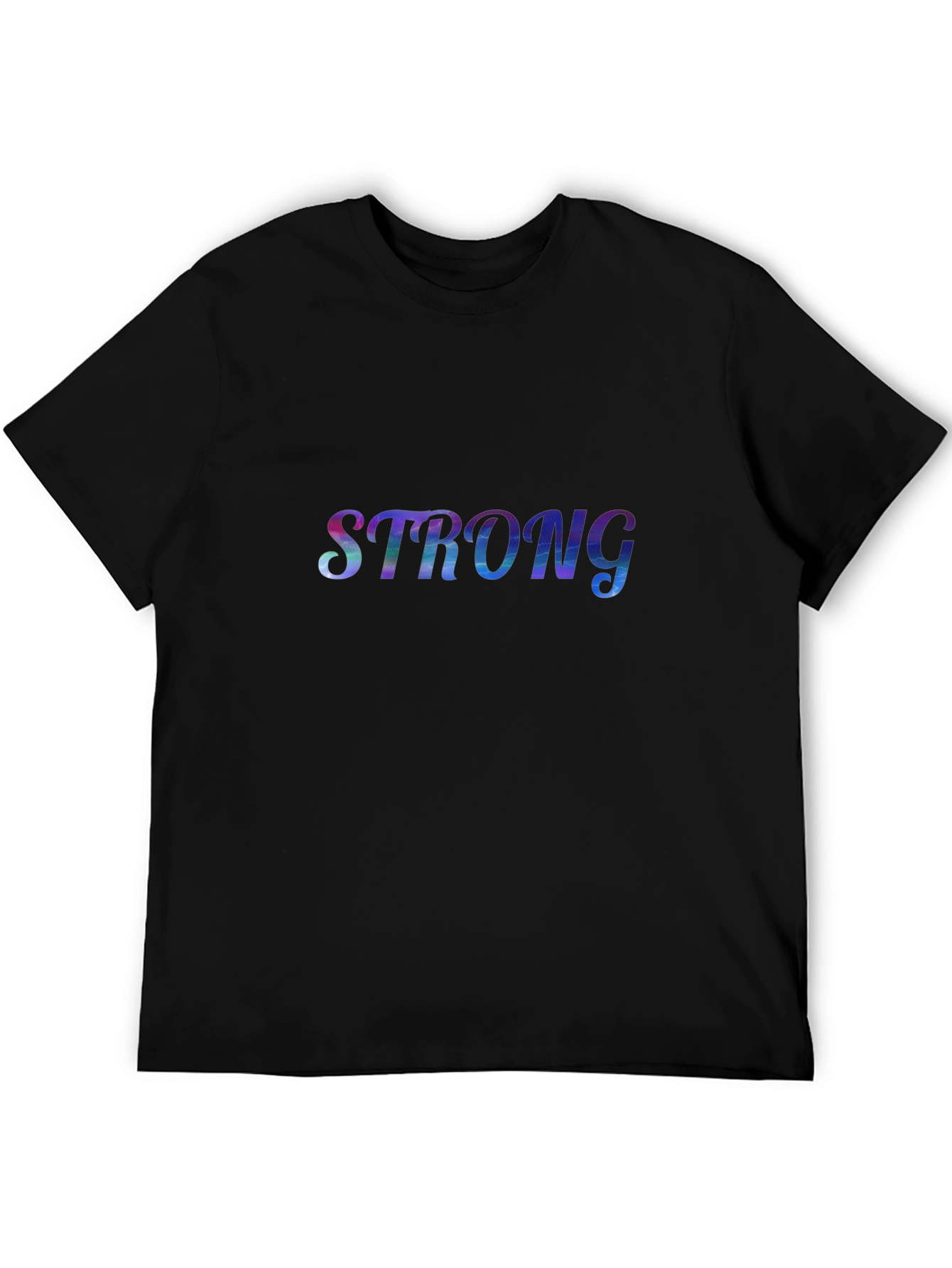 Strong Graphic Print Black T-Shirt