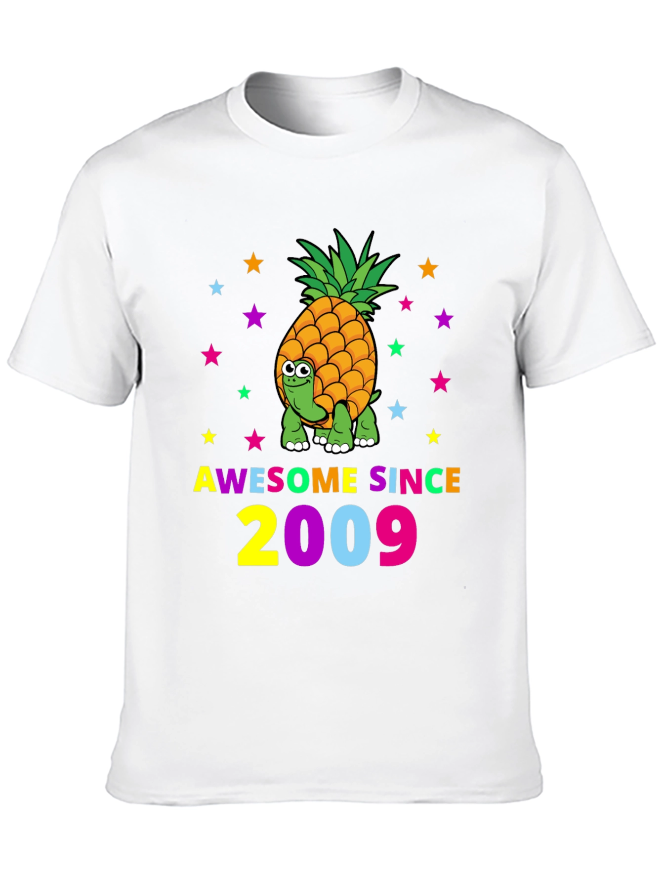 Awesome Since 2009 Pineapple Turtle Black Tee