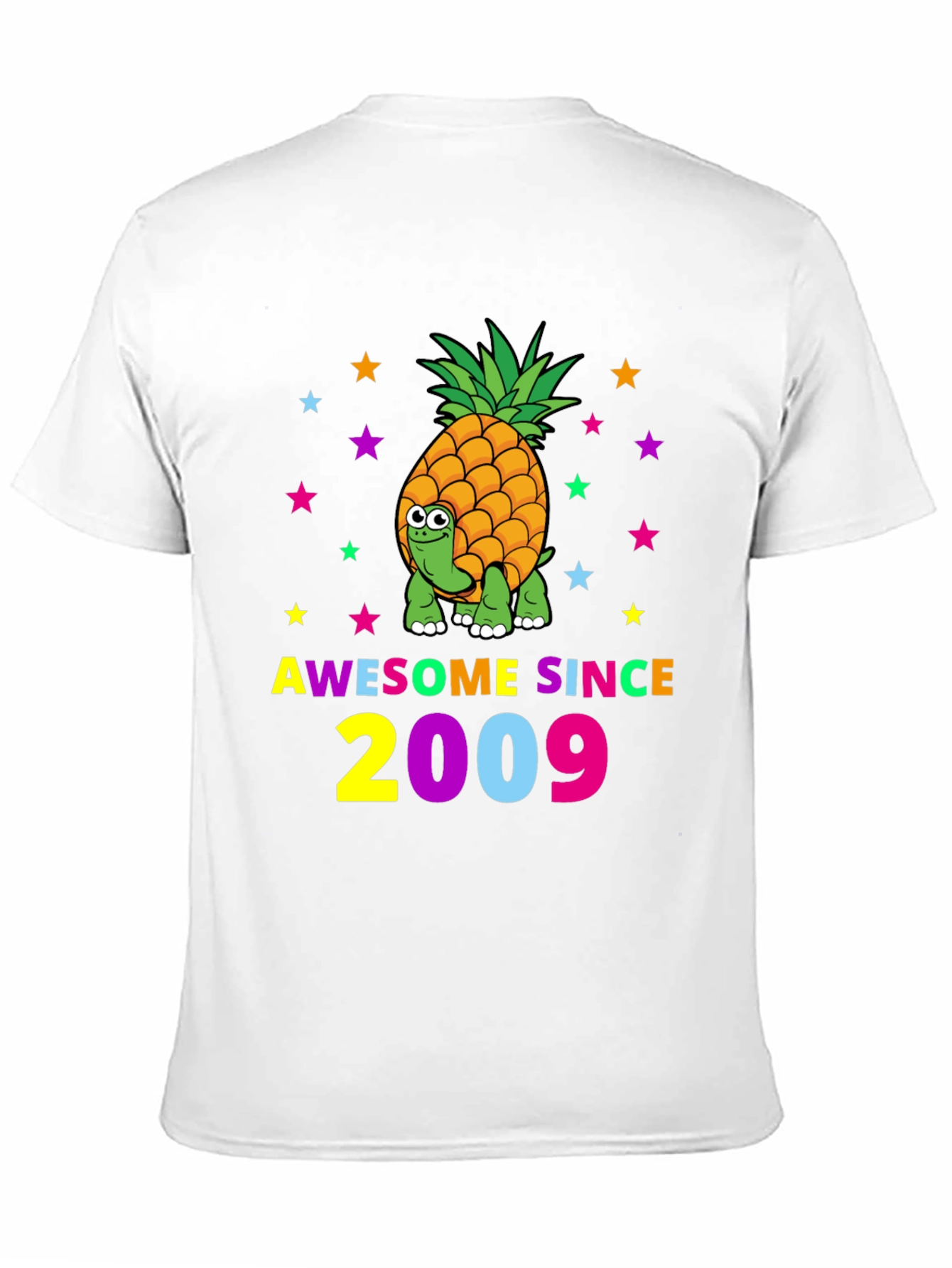 Awesome Since 2009 Pineapple Turtle Black Tee