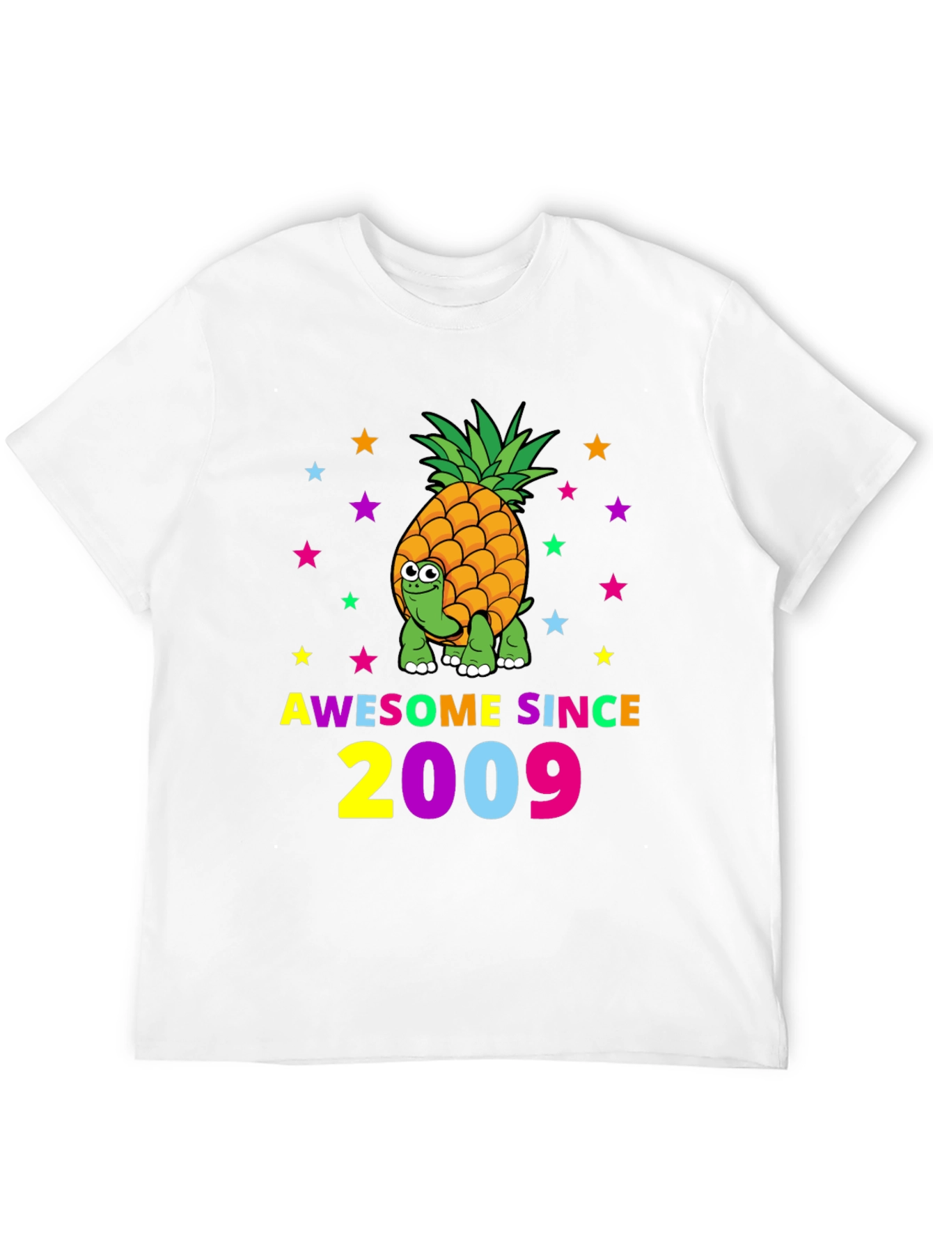 Awesome Since 2009 Pineapple Turtle Black Tee