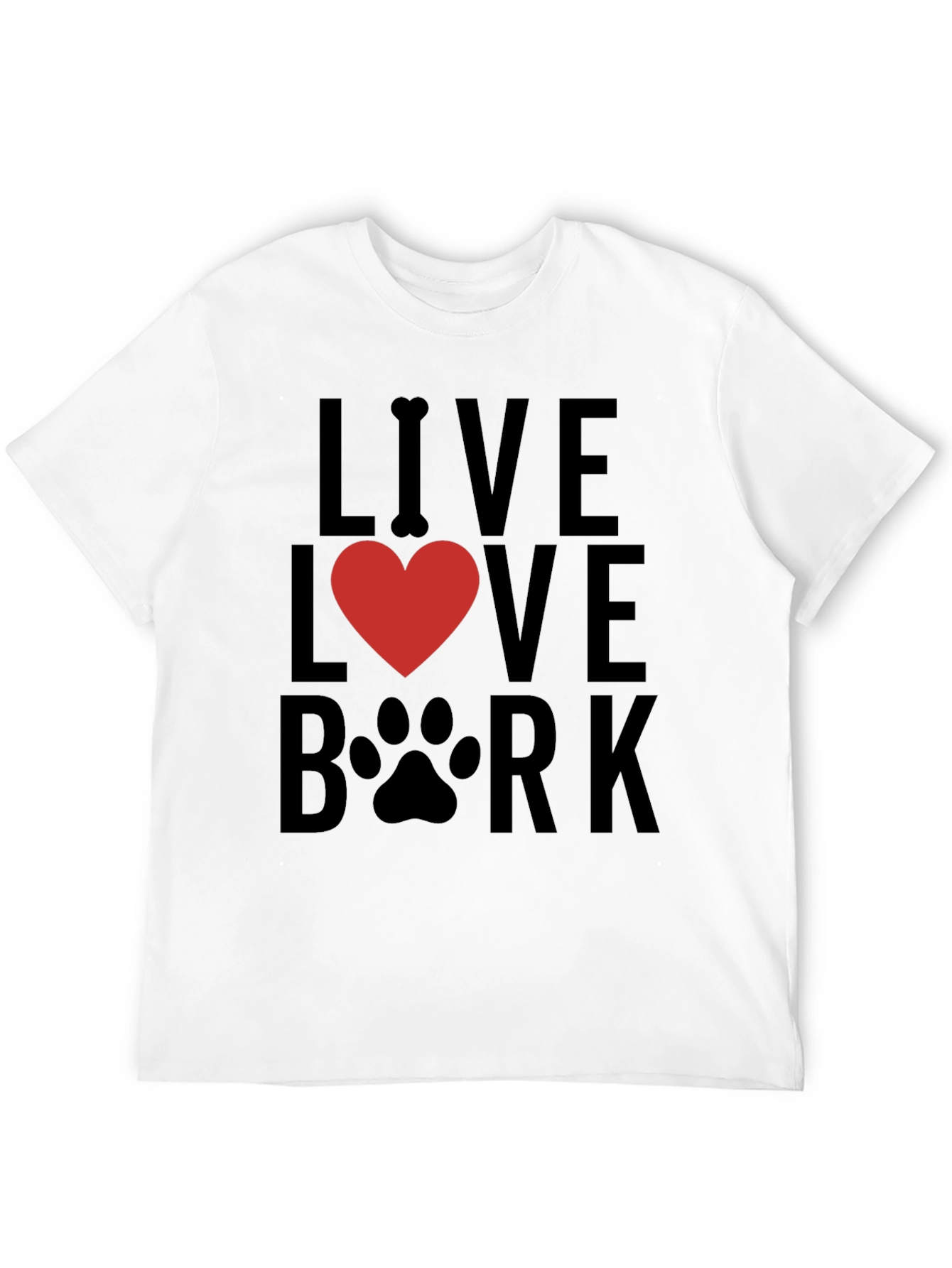 Live Love Bark Graphic T-Shirt - Dog Lover Tee