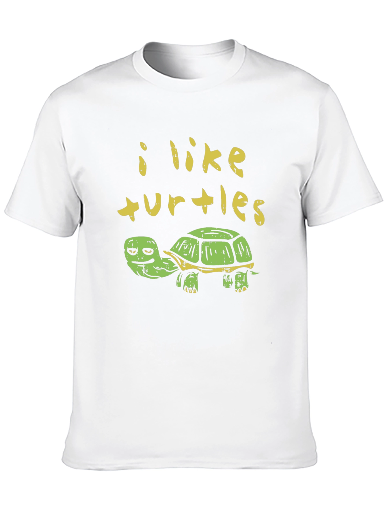 I Like Turtles Graphic Print T-Shirt