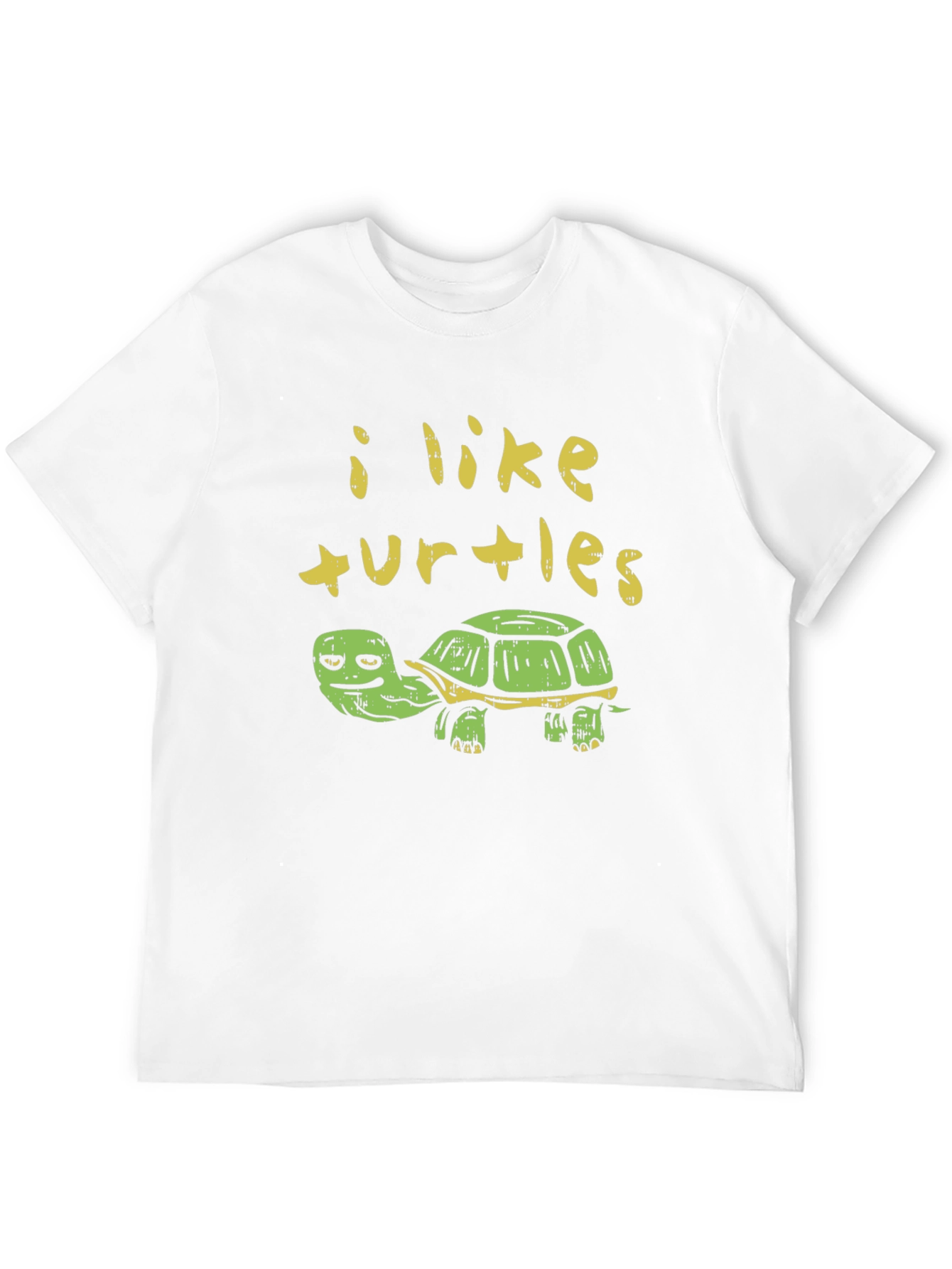 I Like Turtles Graphic Print T-Shirt