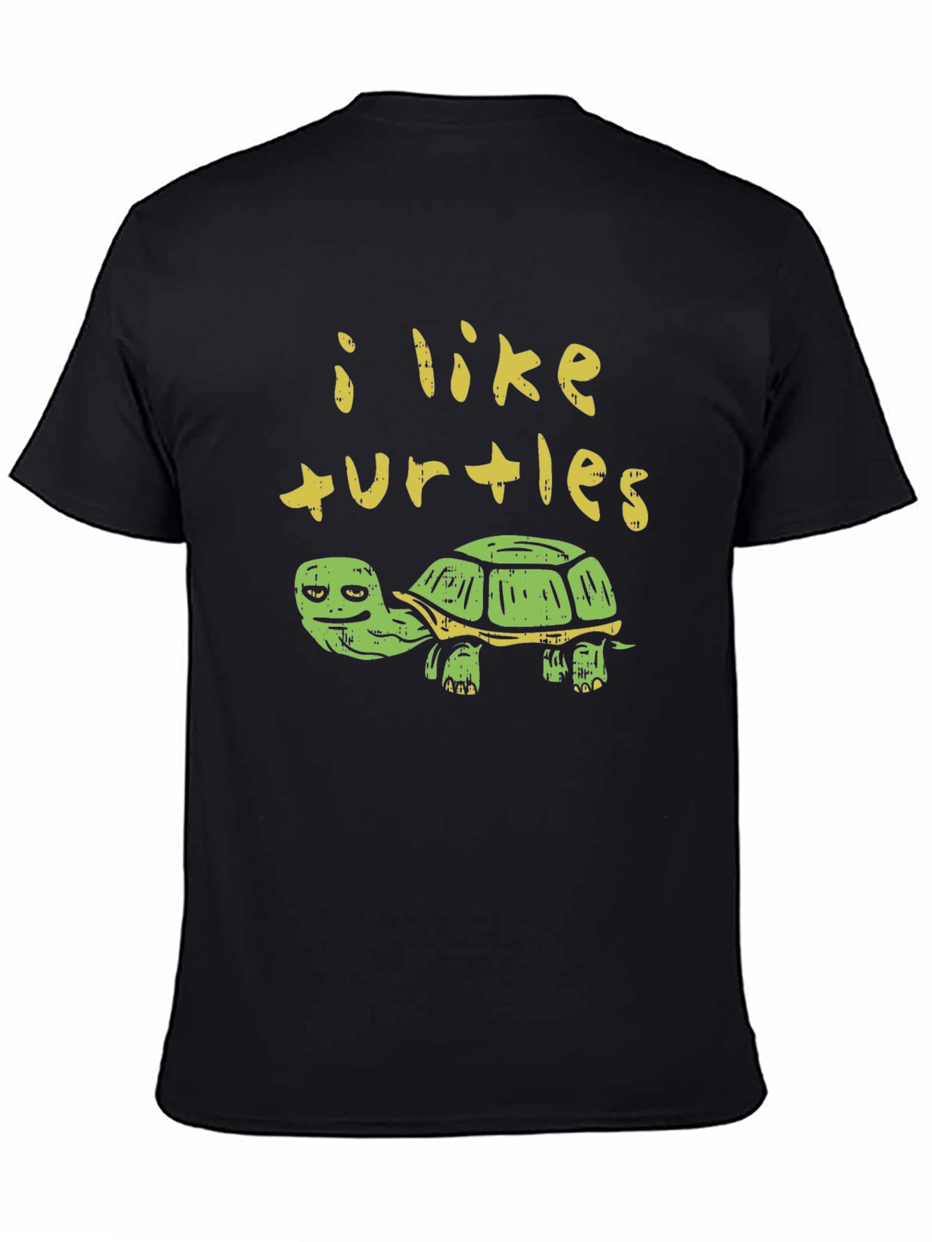 I Like Turtles Graphic Print T-Shirt