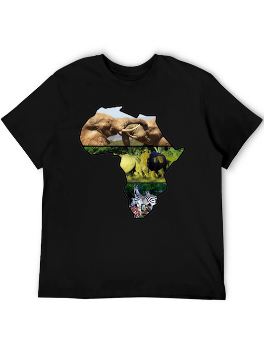 African Wildlife Map T-Shirt