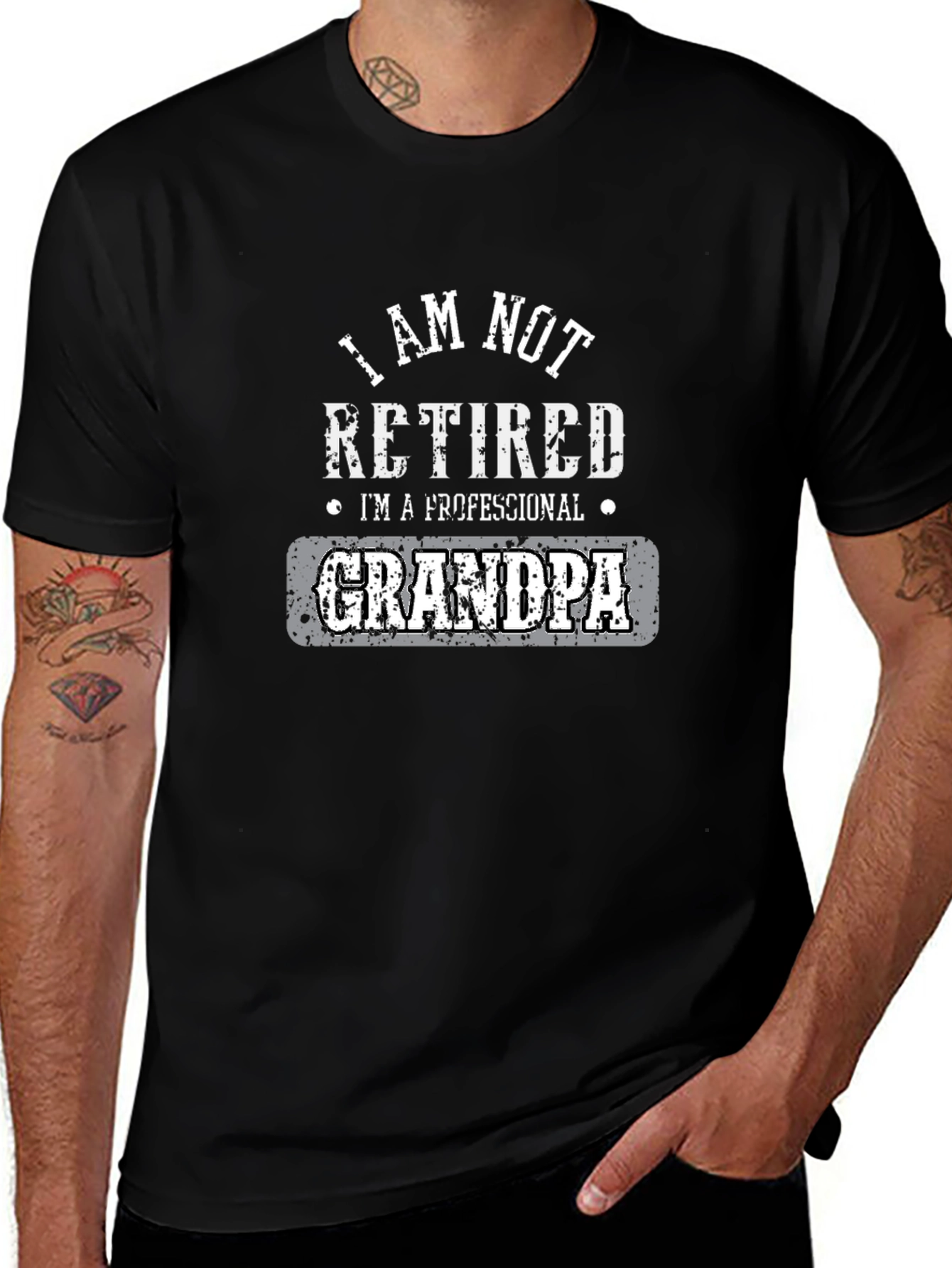 Professional Grandpa Graphic Tee - Black