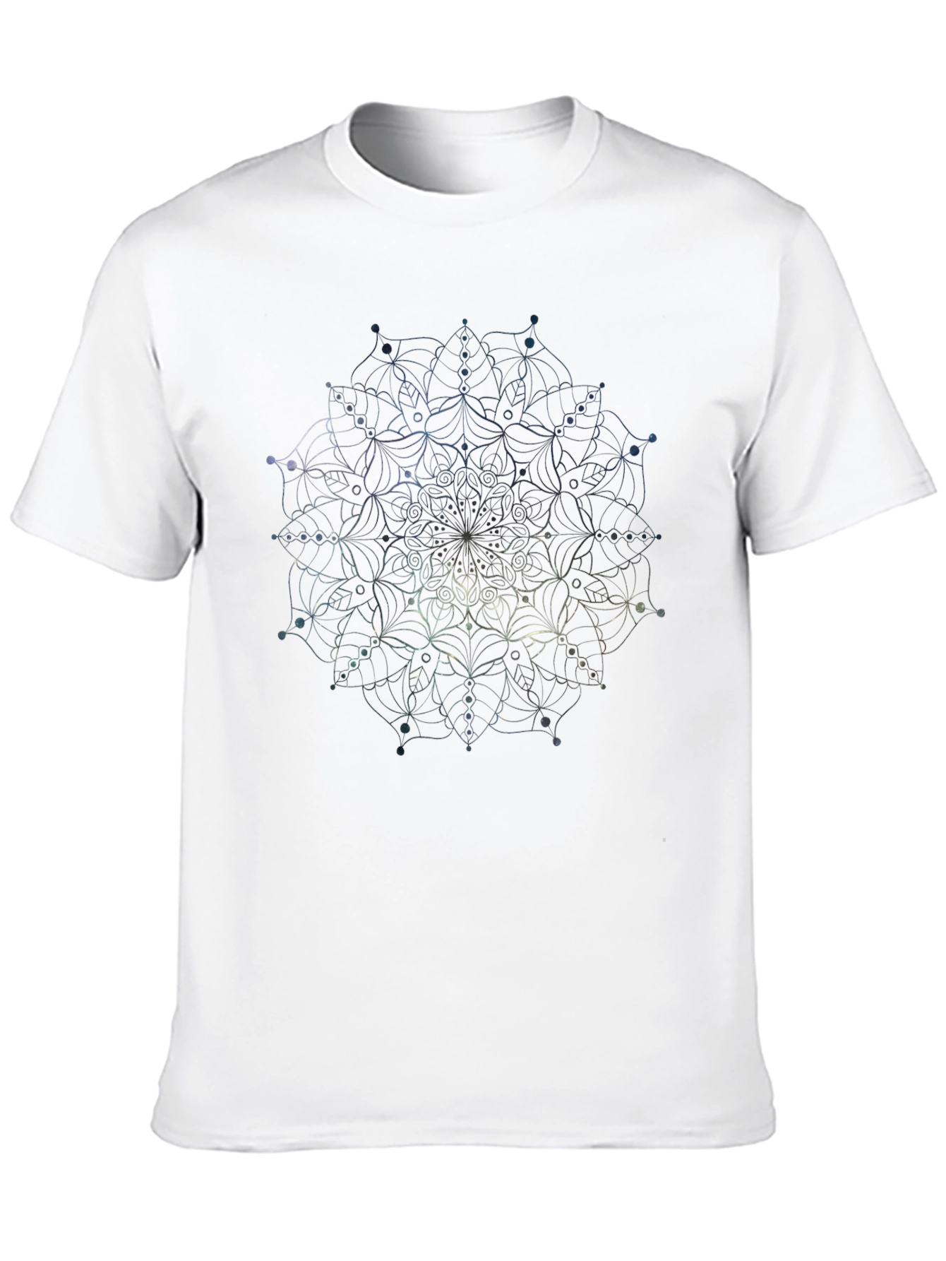 Geometric Mandala Print Tee - Stylish Black T-Shirt