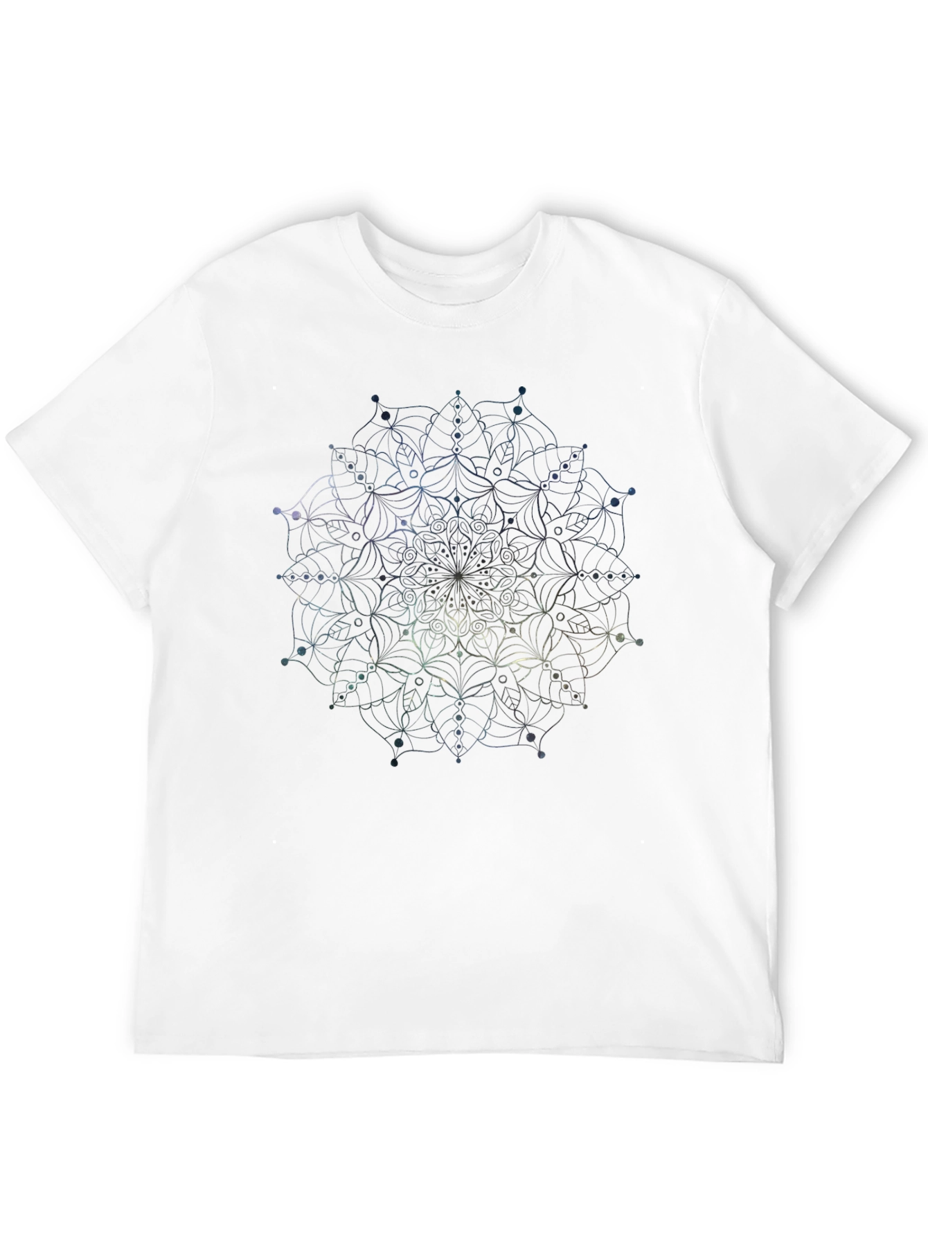 Geometric Mandala Print Tee - Stylish Black T-Shirt