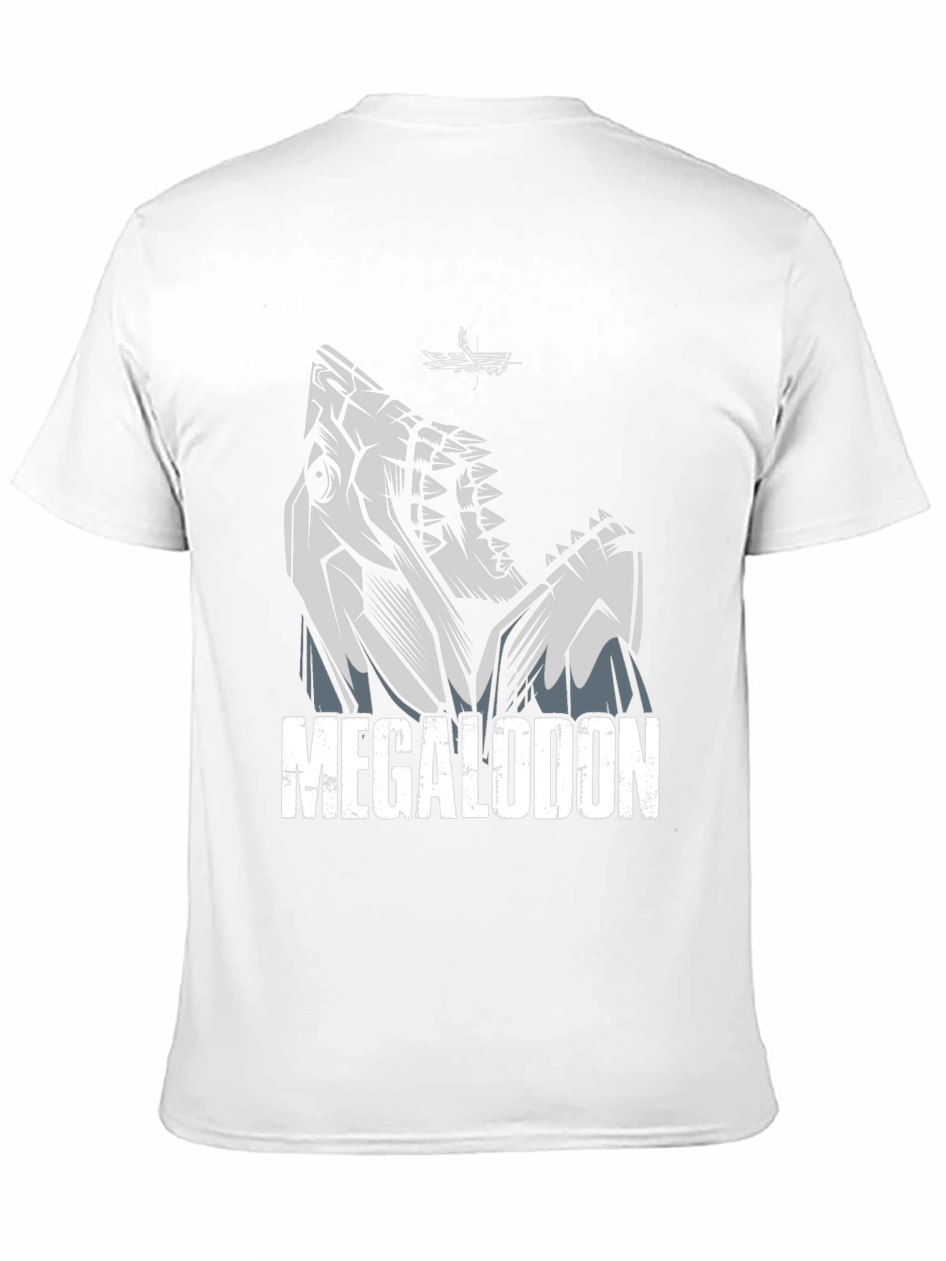 Megalodon Shark Graphic Tee - Black Cotton T-Shirt
