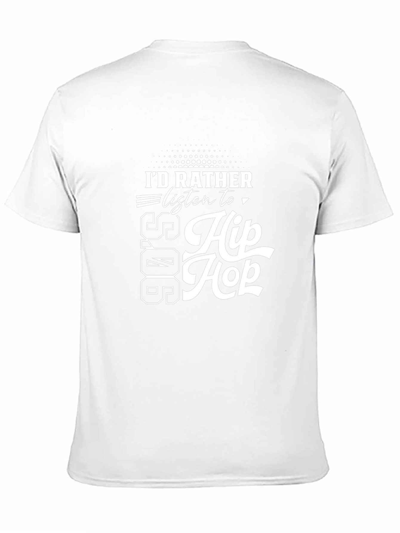 90s Hip Hop Graphic Tee - Black Cotton T-Shirt