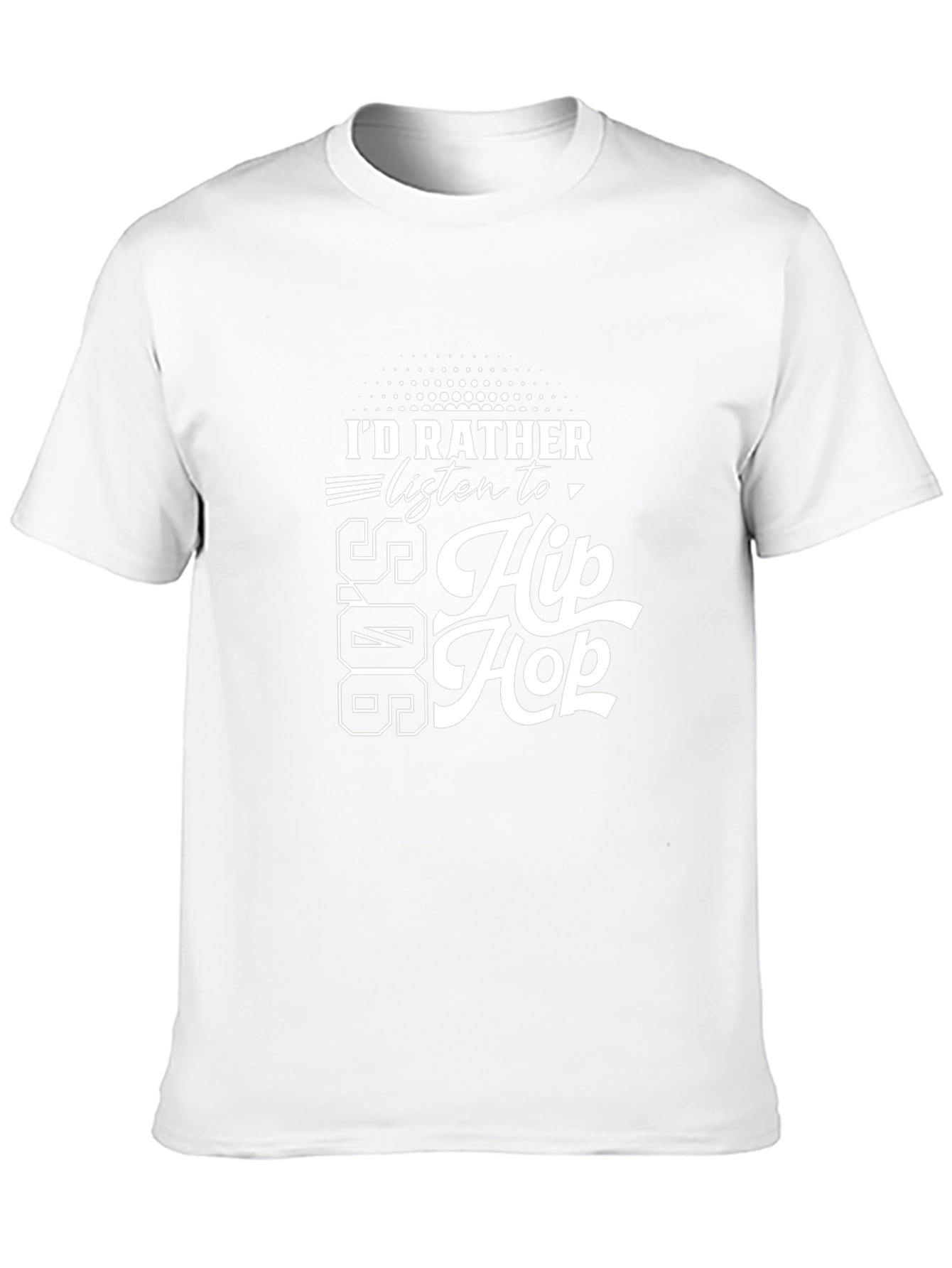 90s Hip Hop Graphic Tee - Black Cotton T-Shirt