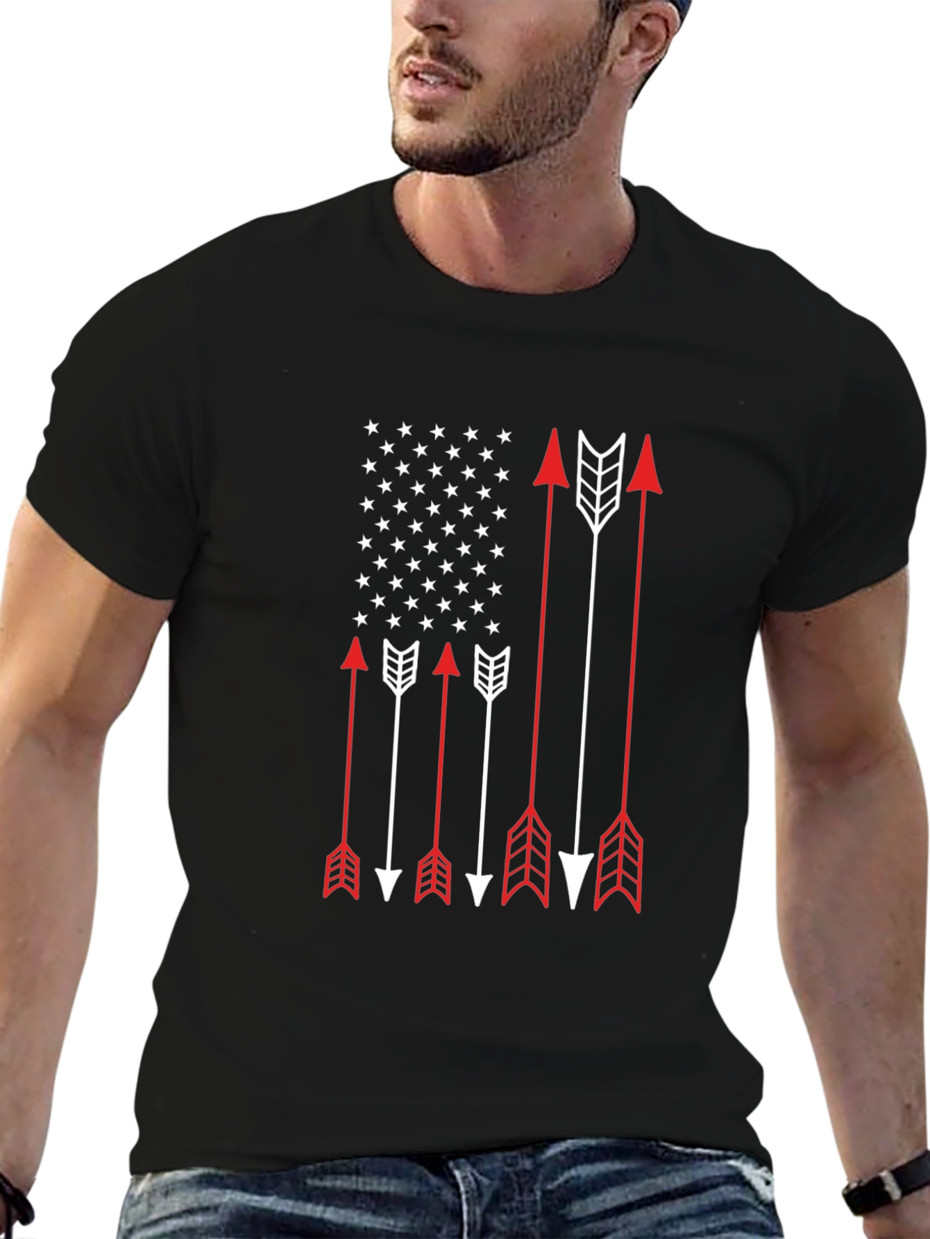 Patriotic Arrow T-Shirt - USA Flag Graphic Tee