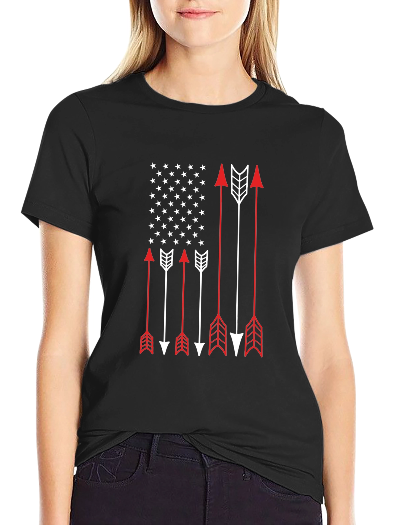 Patriotic Arrow T-Shirt - USA Flag Graphic Tee