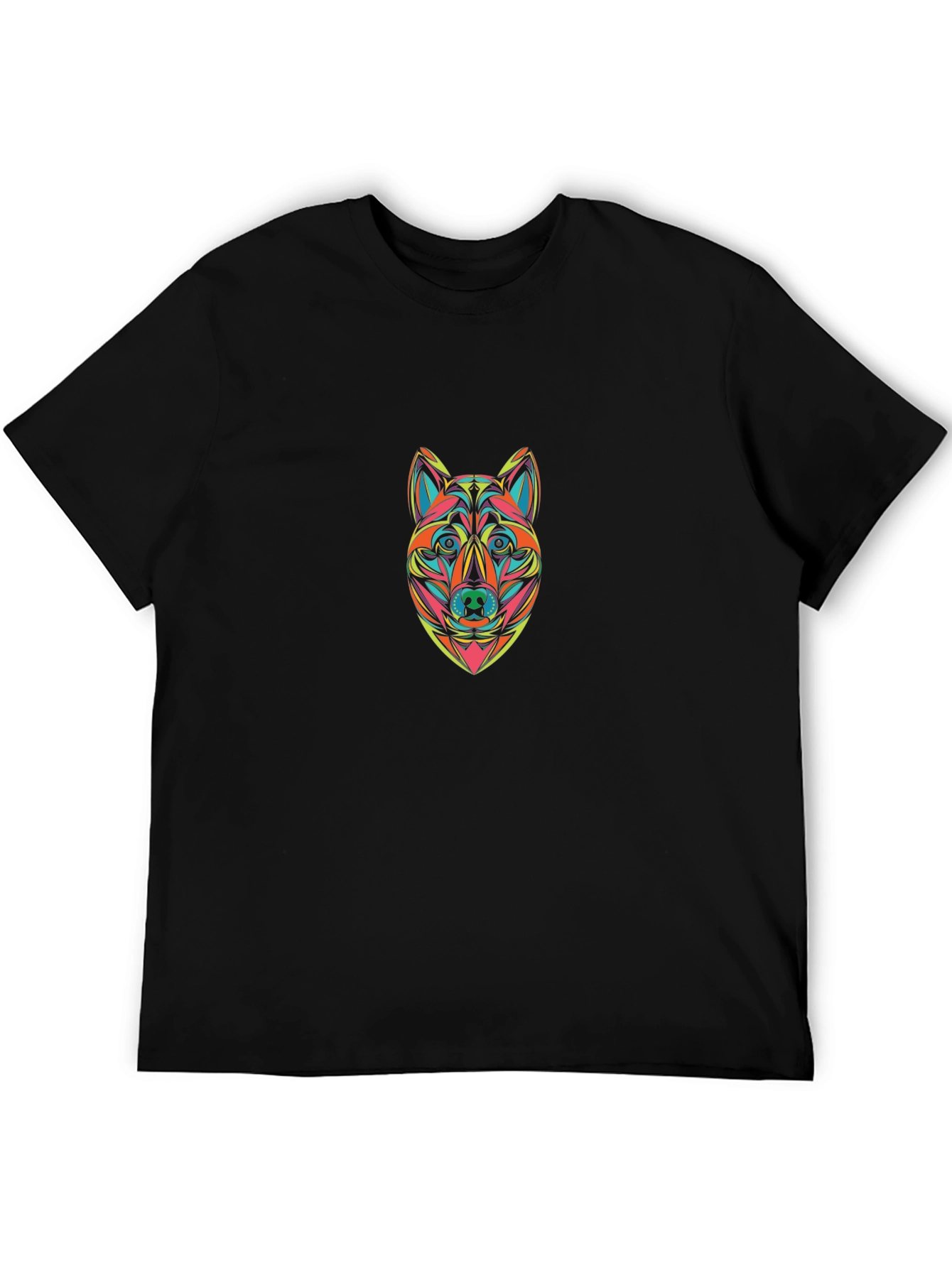 Vibrant Wolf Graphic Tee