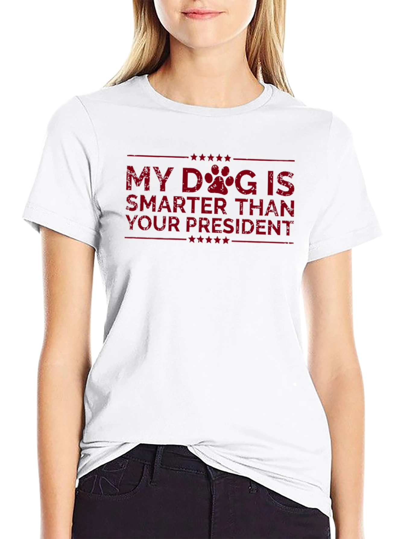 Dog Smarter Than Your President Novelty T-Shirt