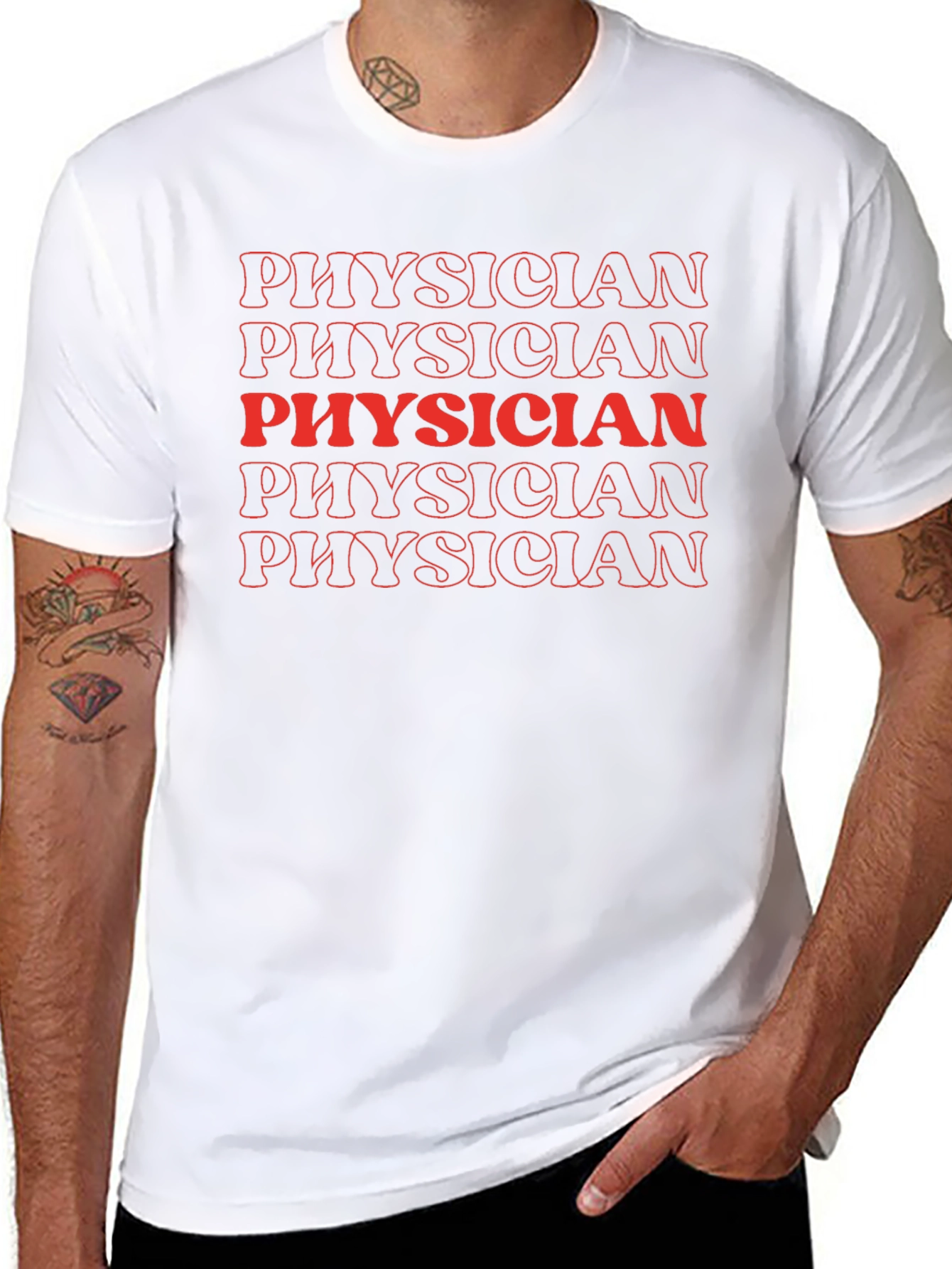 Physician Retro Style Graphic T-Shirt