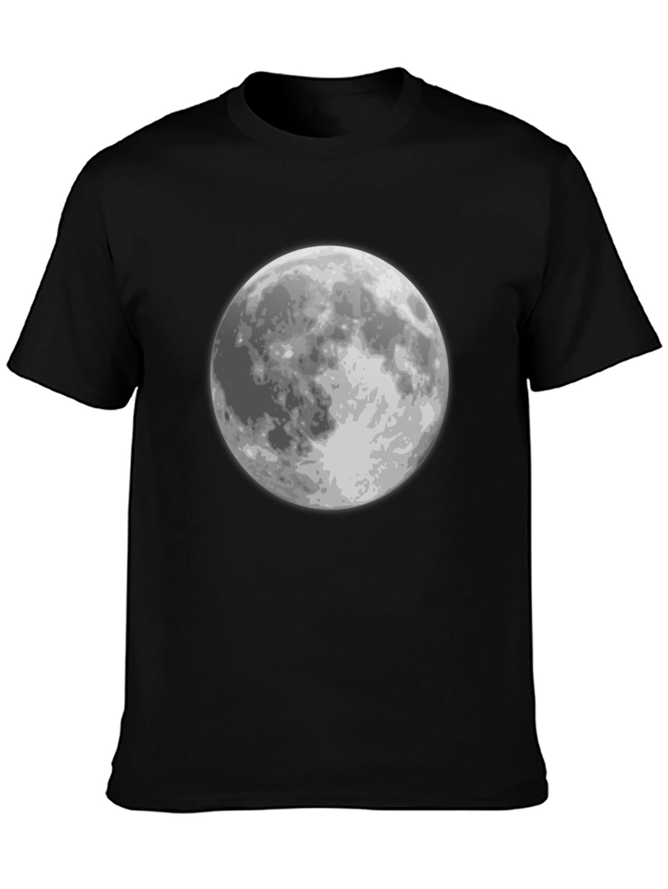 Lunar Graphic Tee - Black Moon Print T-Shirt