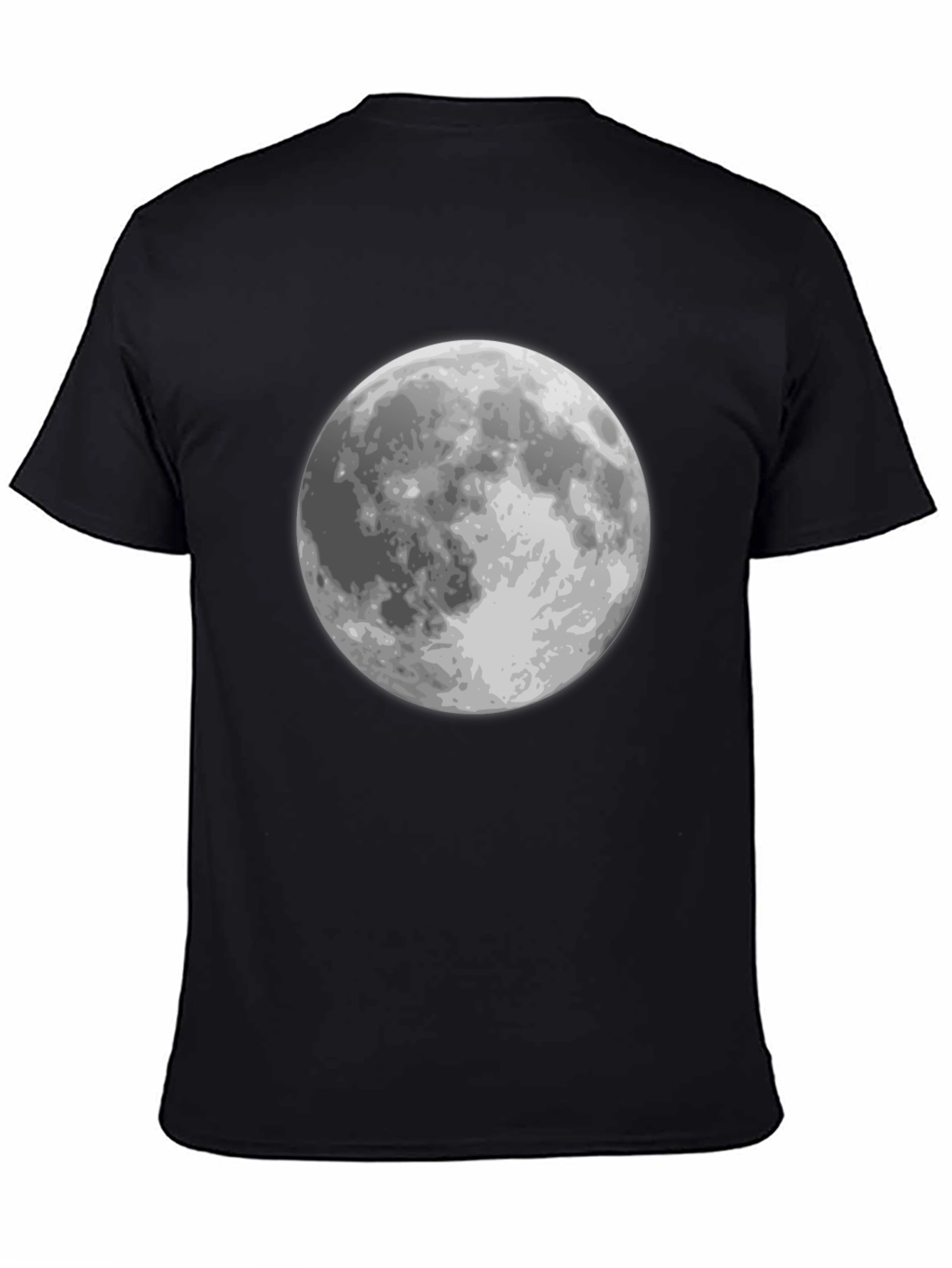Lunar Graphic Tee - Black Moon Print T-Shirt