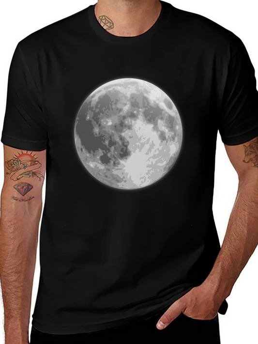 Lunar Graphic Tee - Black Moon Print T-Shirt