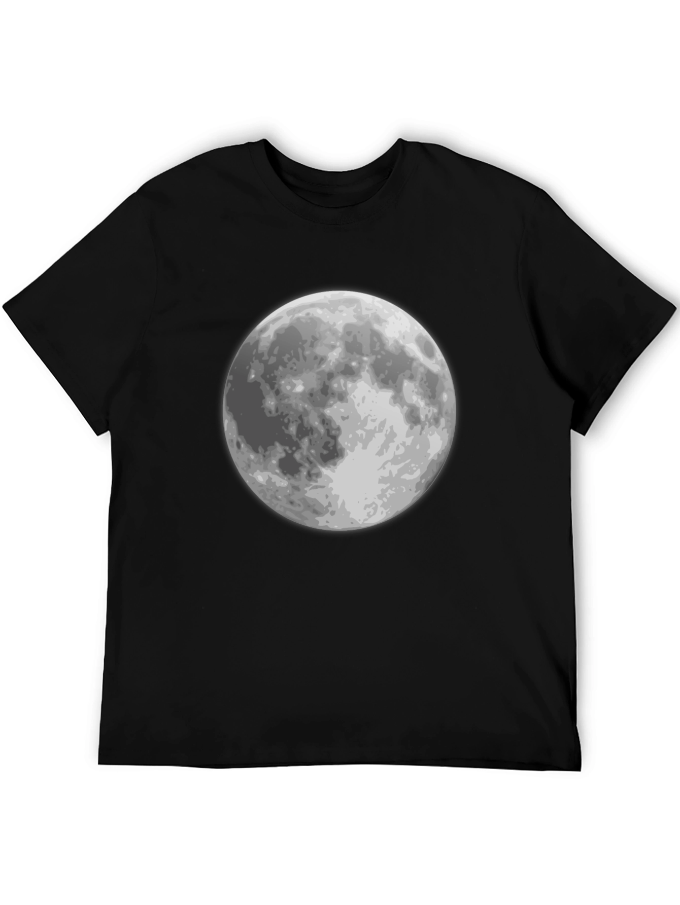 Lunar Graphic Tee - Black Moon Print T-Shirt