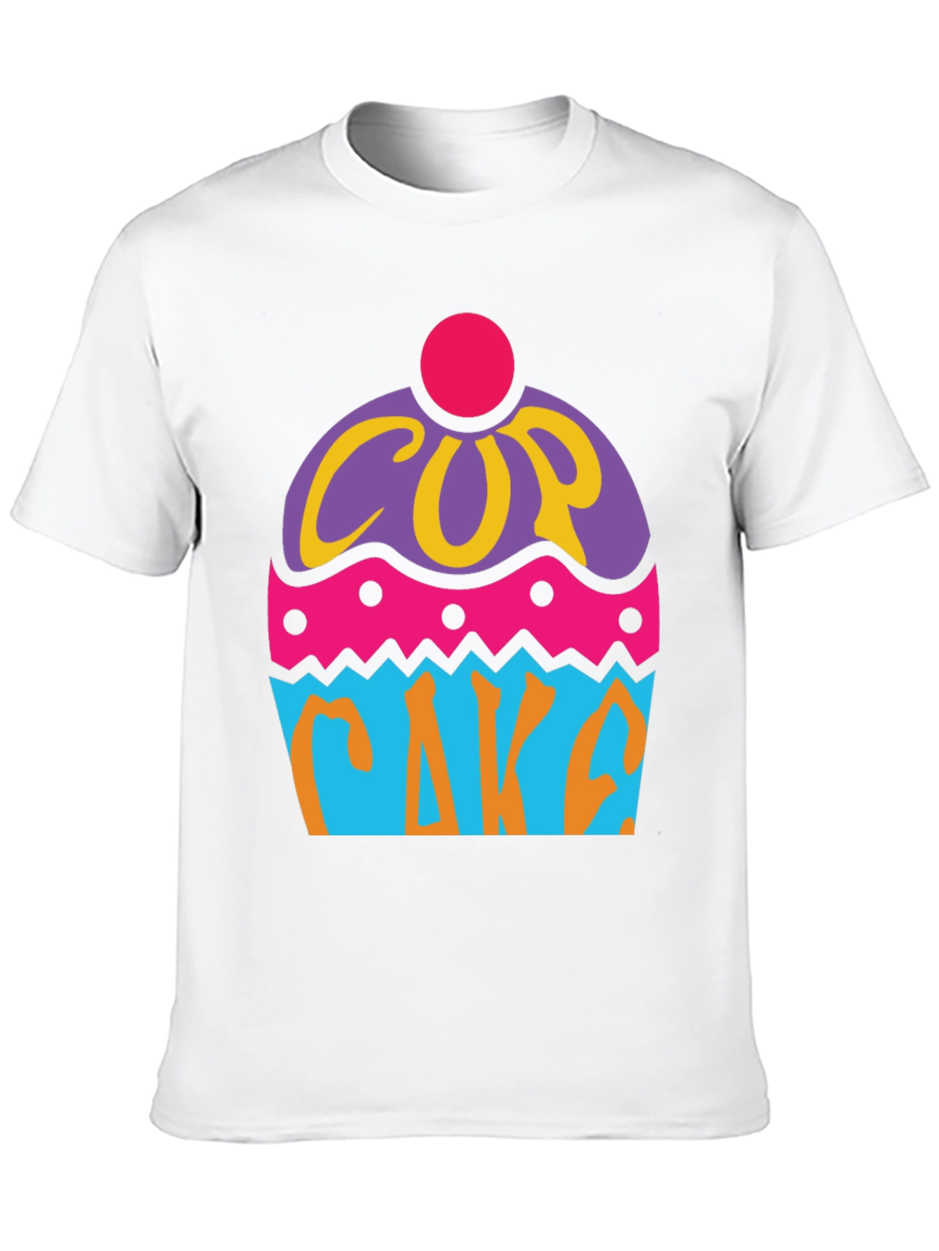 Fun Cupcake Graphic Tee - Black Cotton T-Shirt