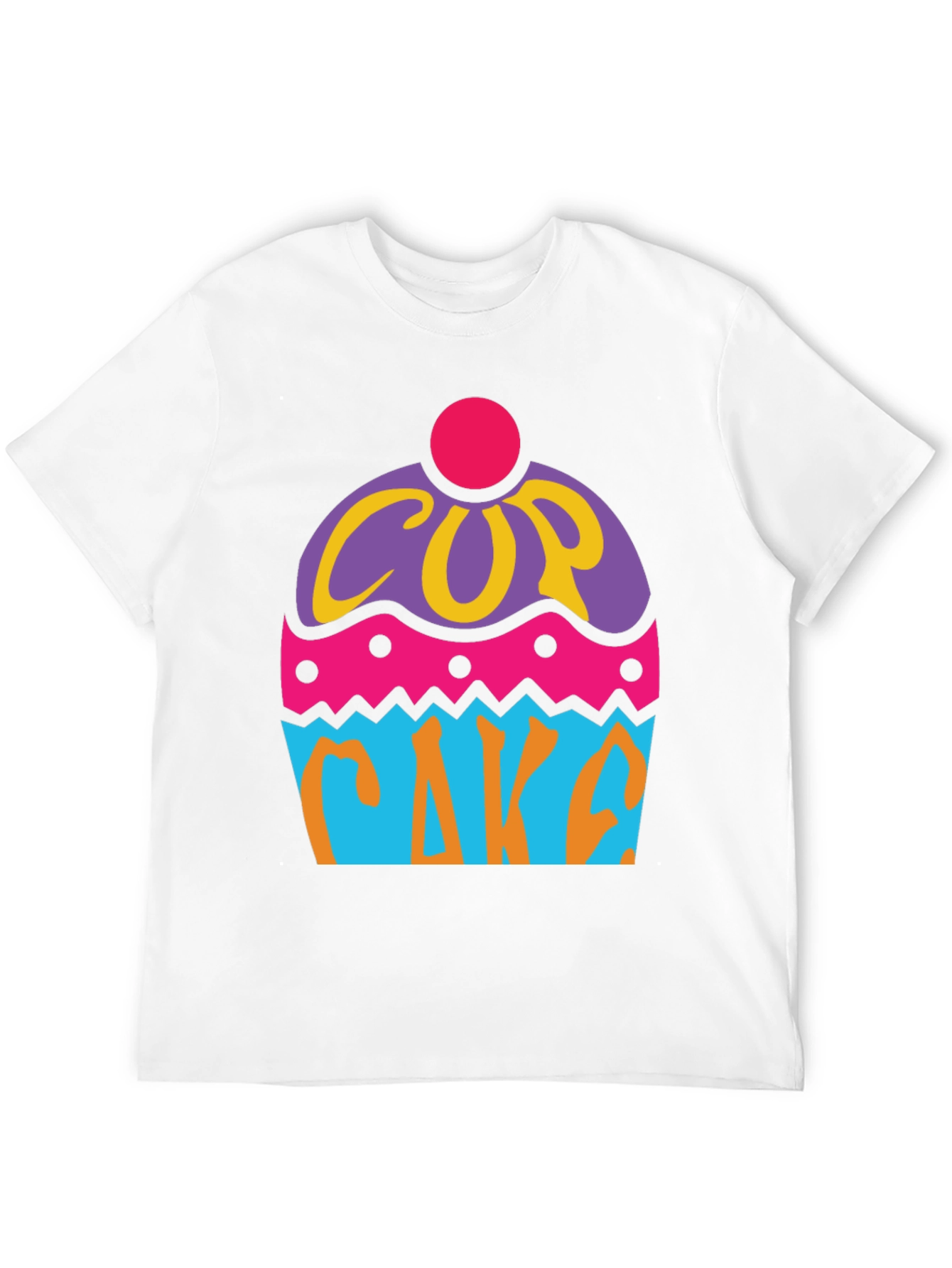 Fun Cupcake Graphic Tee - Black Cotton T-Shirt