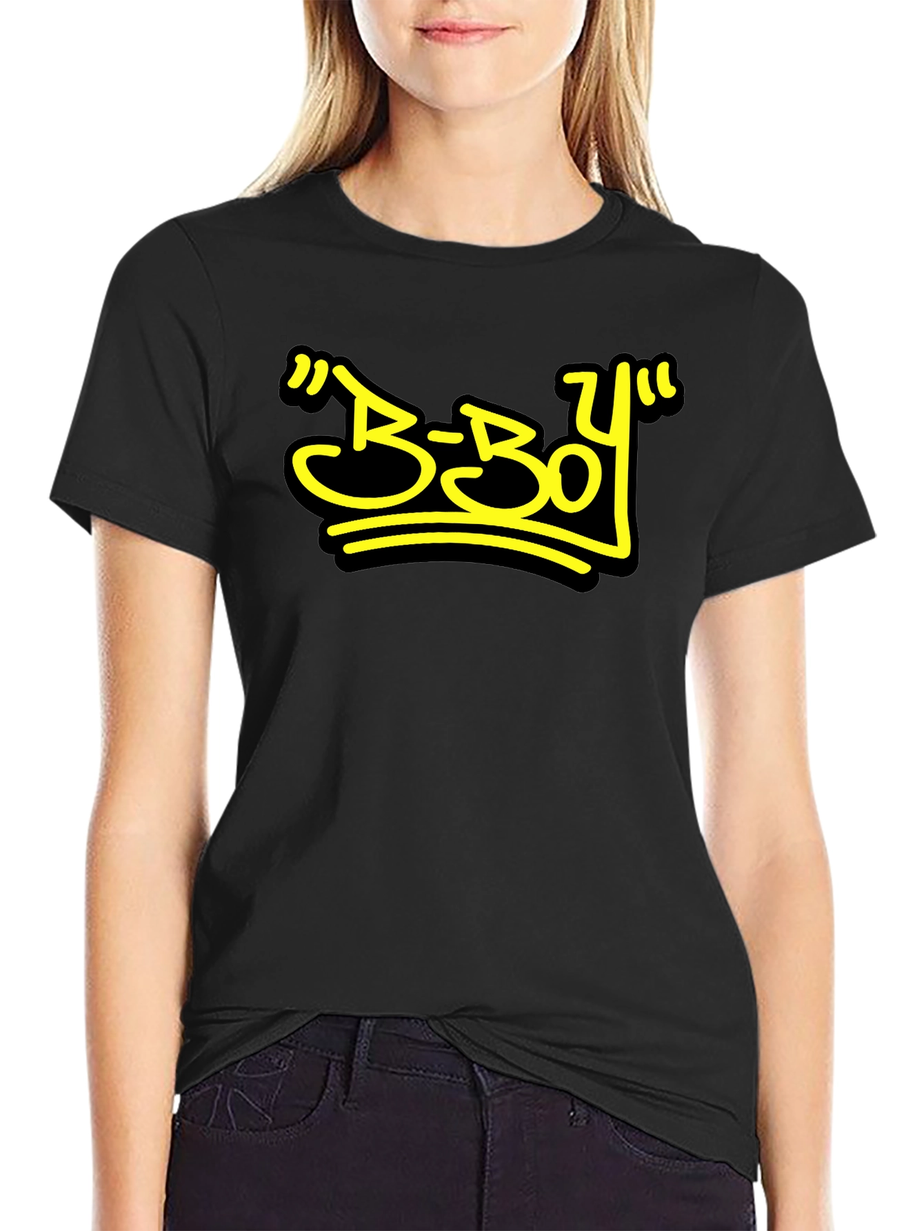 B-Boy Graphic Black T-Shirt - Urban Style Tee