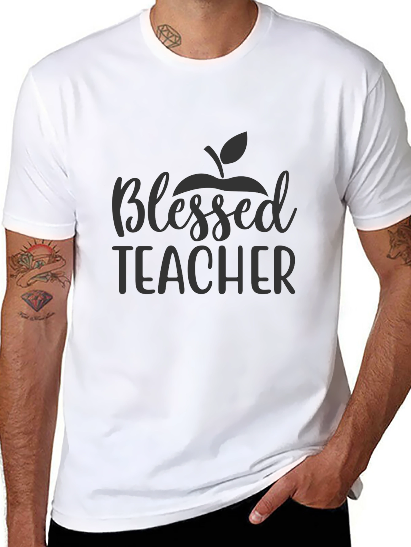 Blessed Teacher Graphic Tee - Soft Cotton Blend