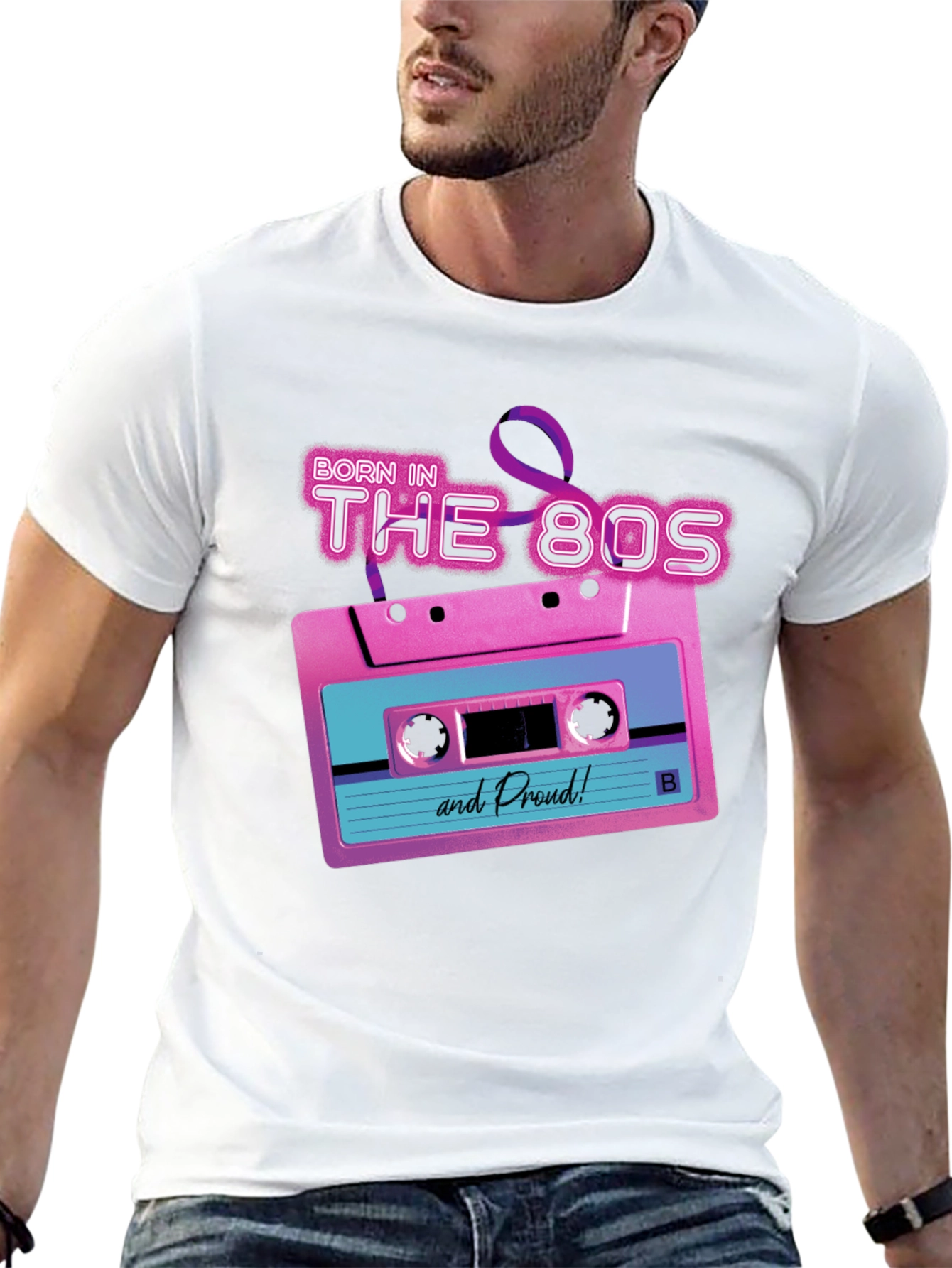 Born in the 80s Cassette Tape Graphic T-Shirt