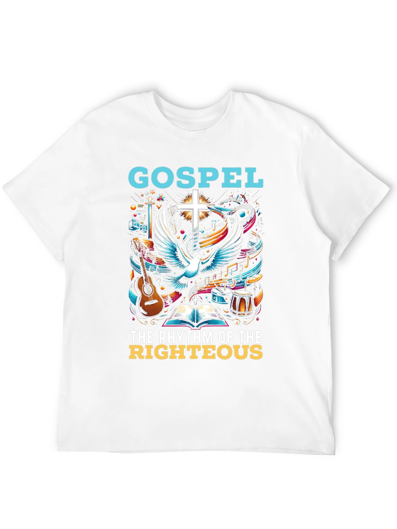 Gospel Rhythm Graphic Tee - Christian Music Shirt