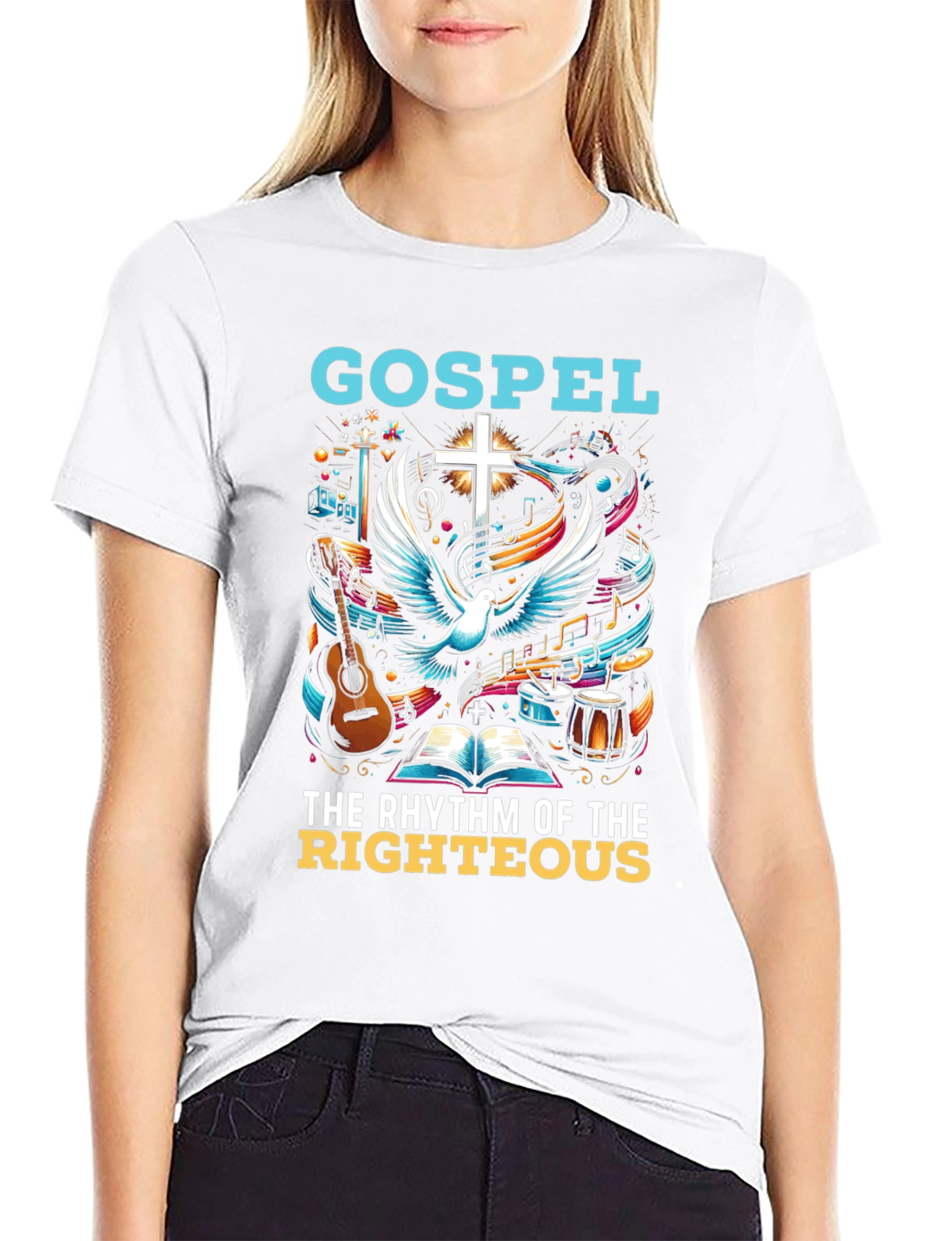 Gospel Rhythm Graphic Tee - Christian Music Shirt