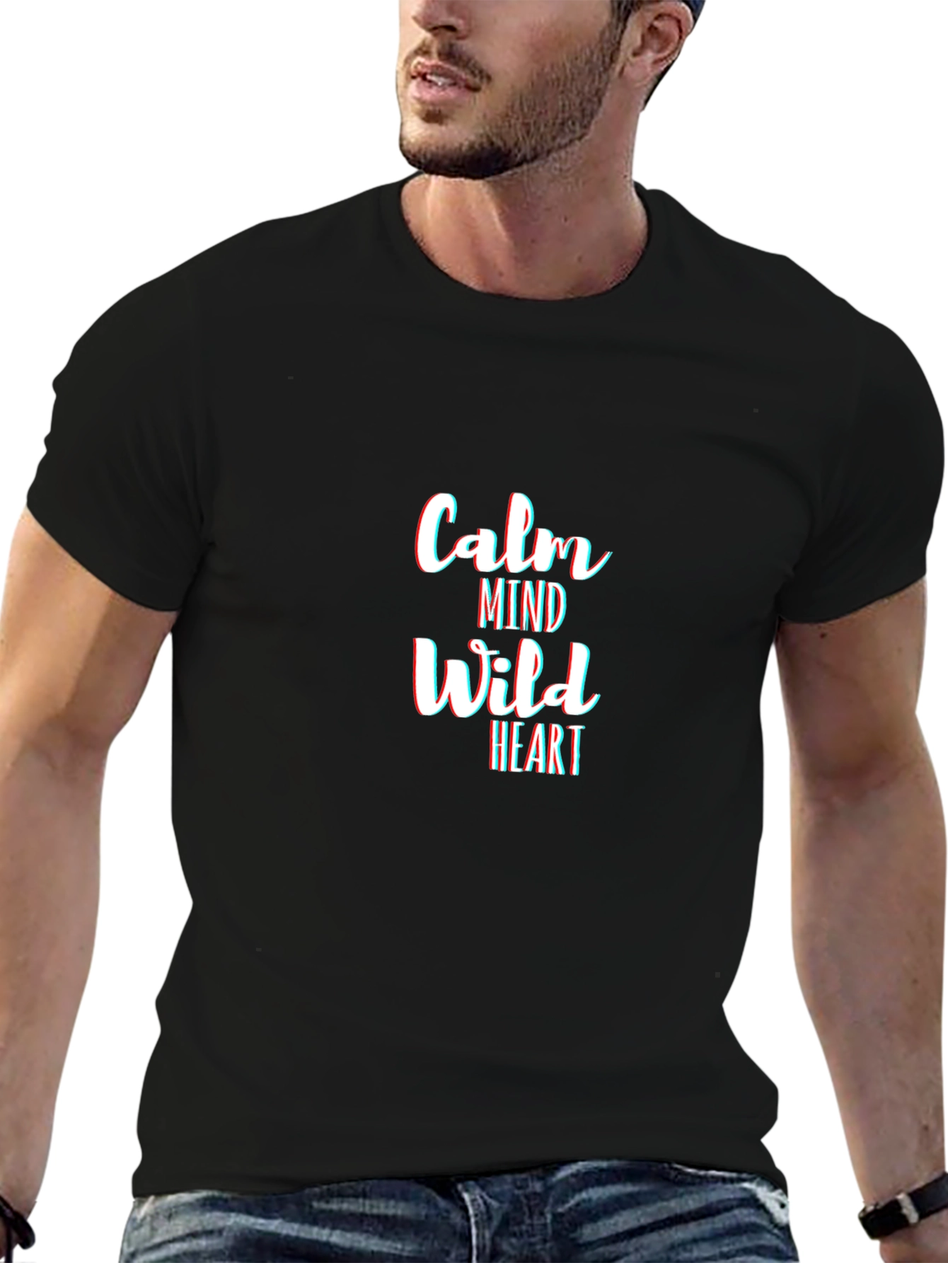 Calm Mind Wild Heart Black Graphic Tee