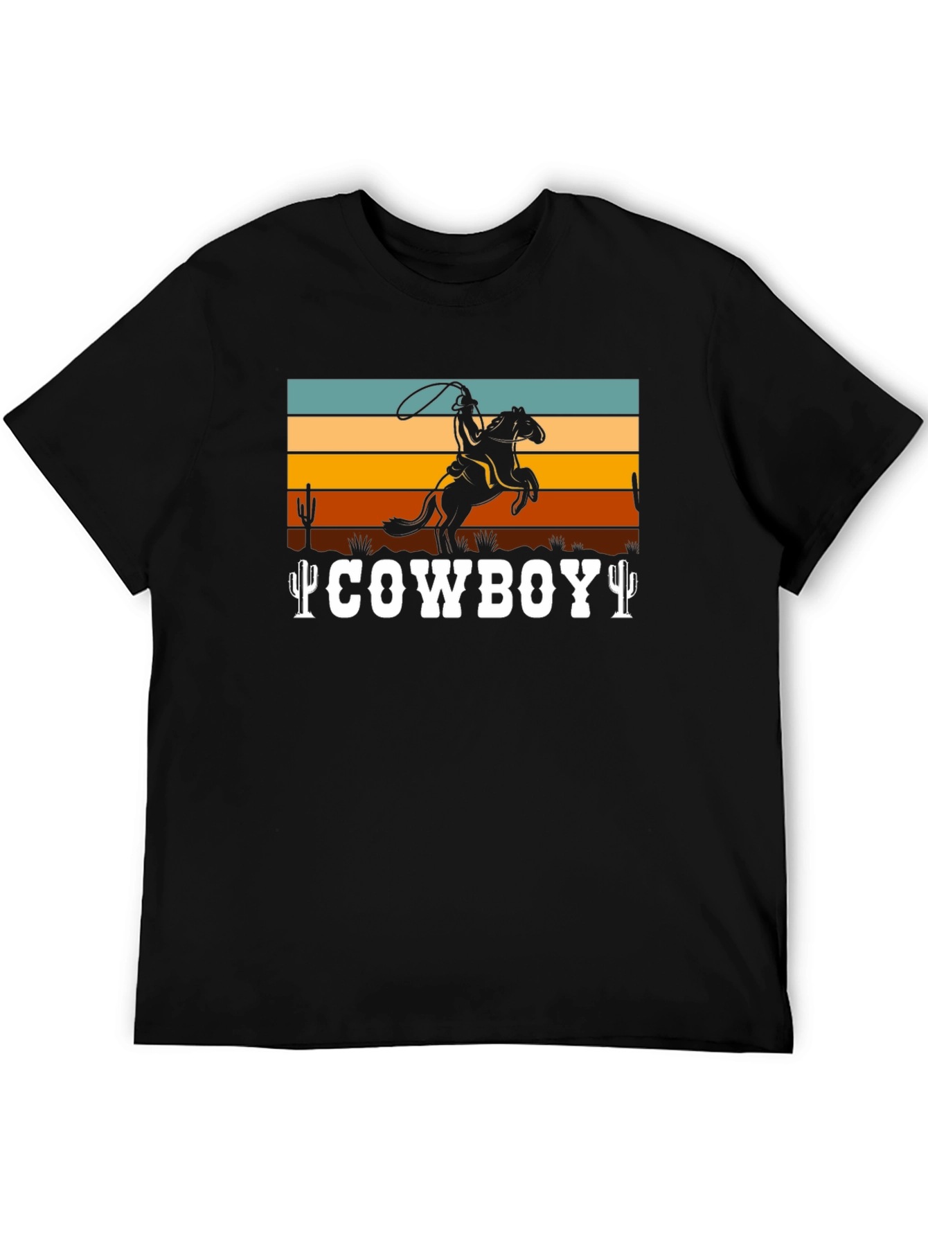 Cowboy Graphic Tee - Retro Western Design