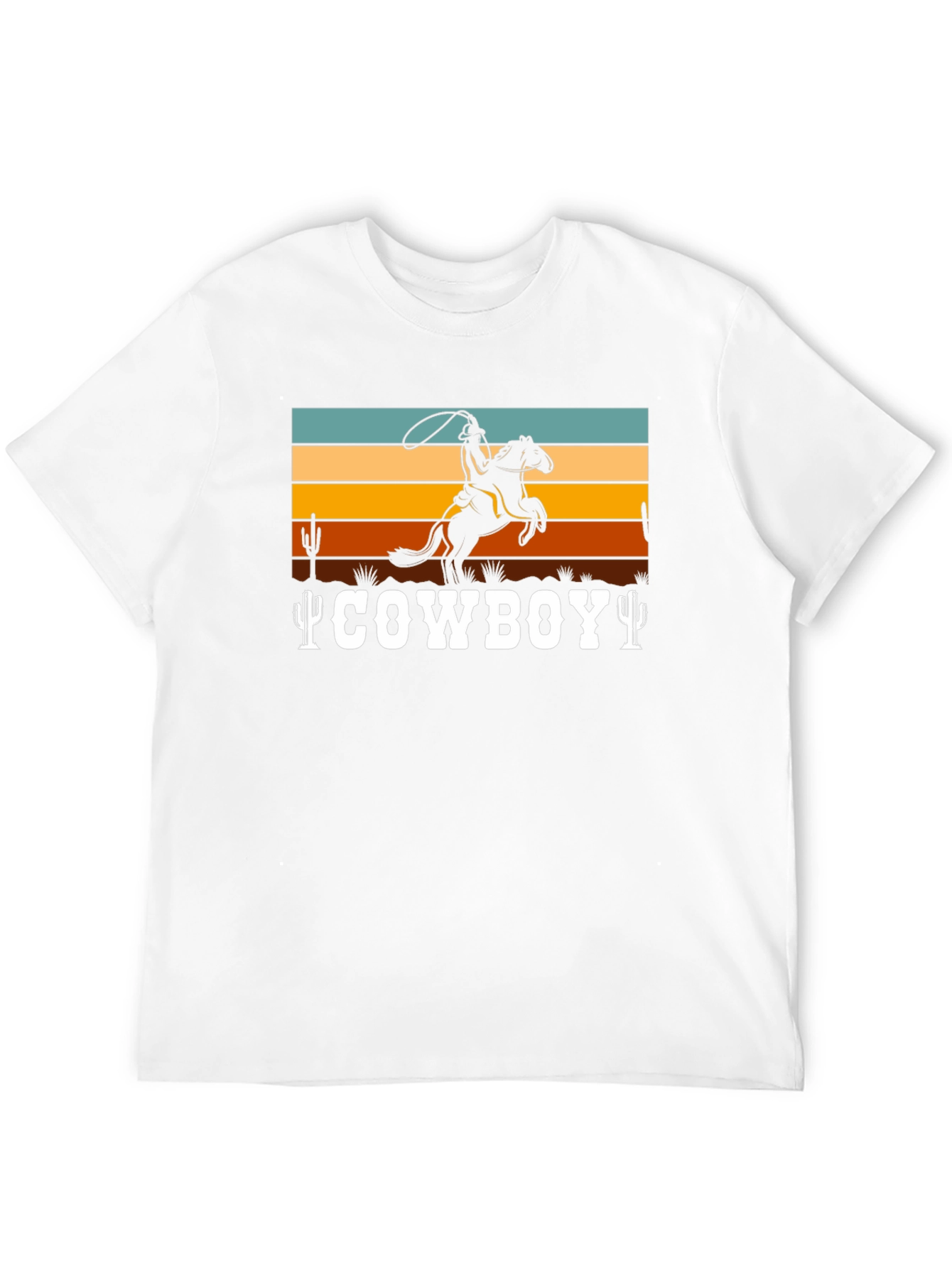 Cowboy Graphic Tee - Retro Western Design
