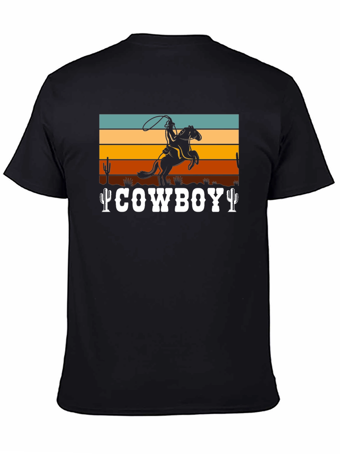 Cowboy Graphic Tee - Retro Western Design