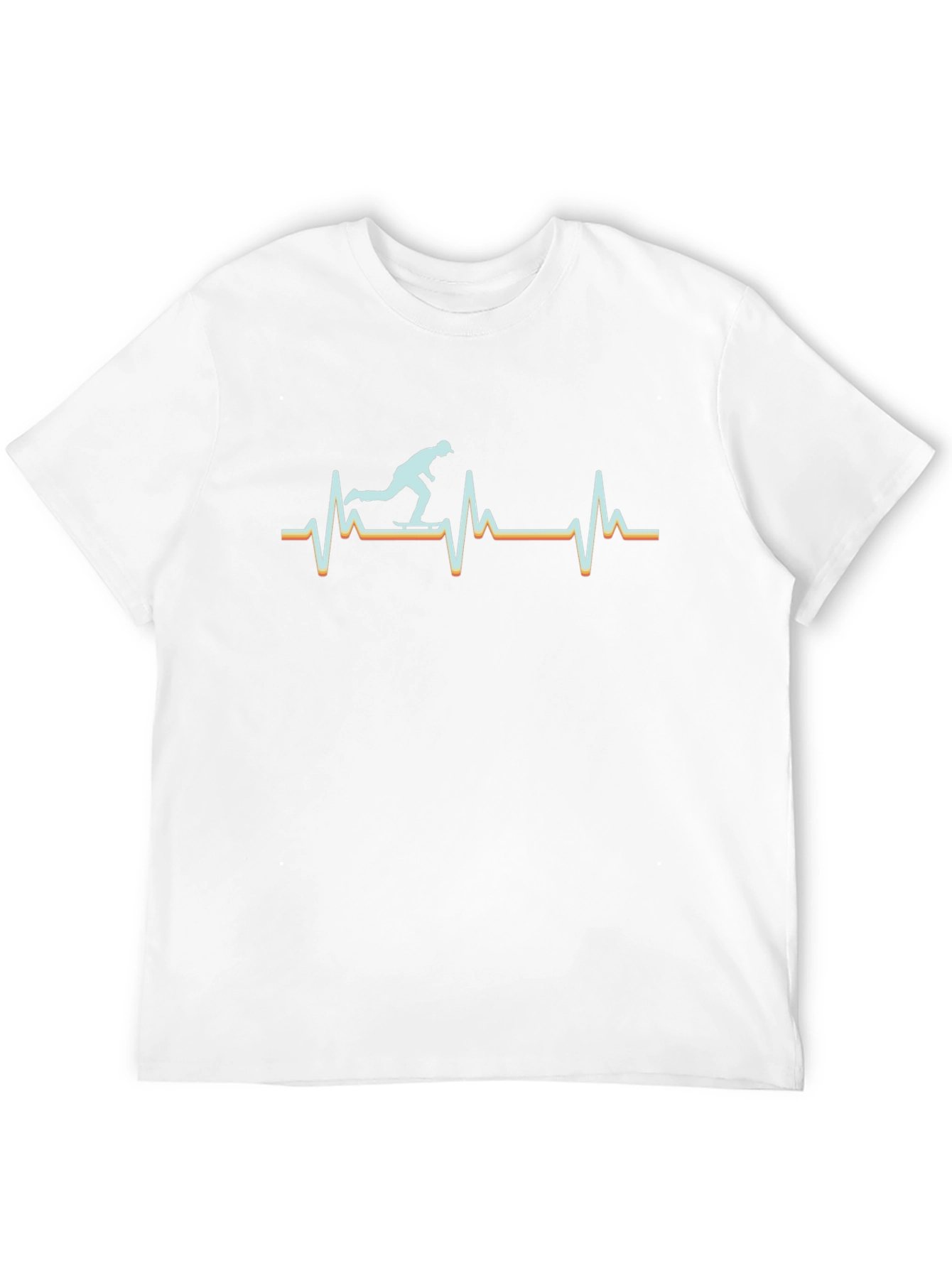 Skateboard Heartbeat Graphic Tee - Ride the Pulse!