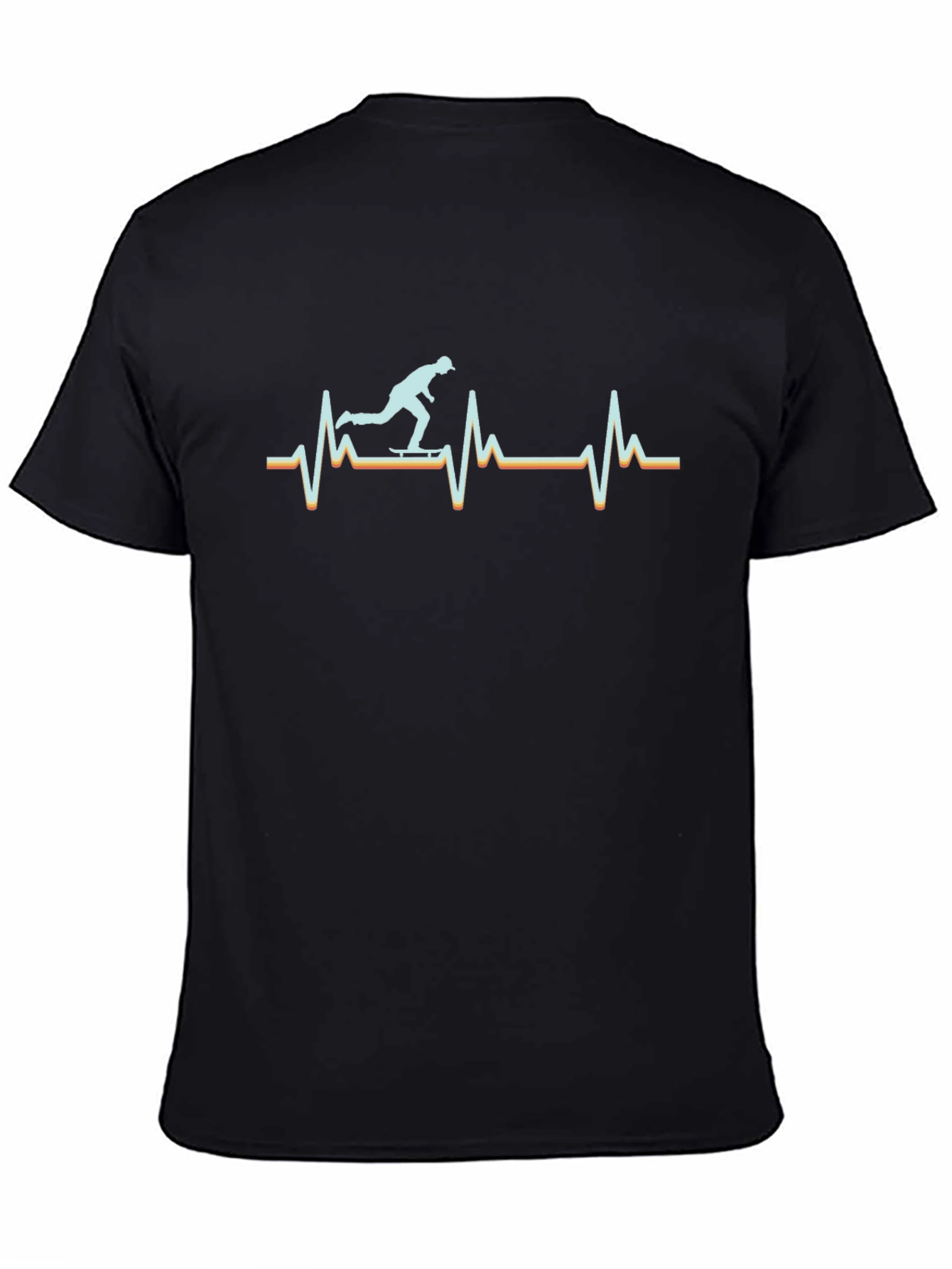 Skateboard Heartbeat Graphic Tee - Ride the Pulse!