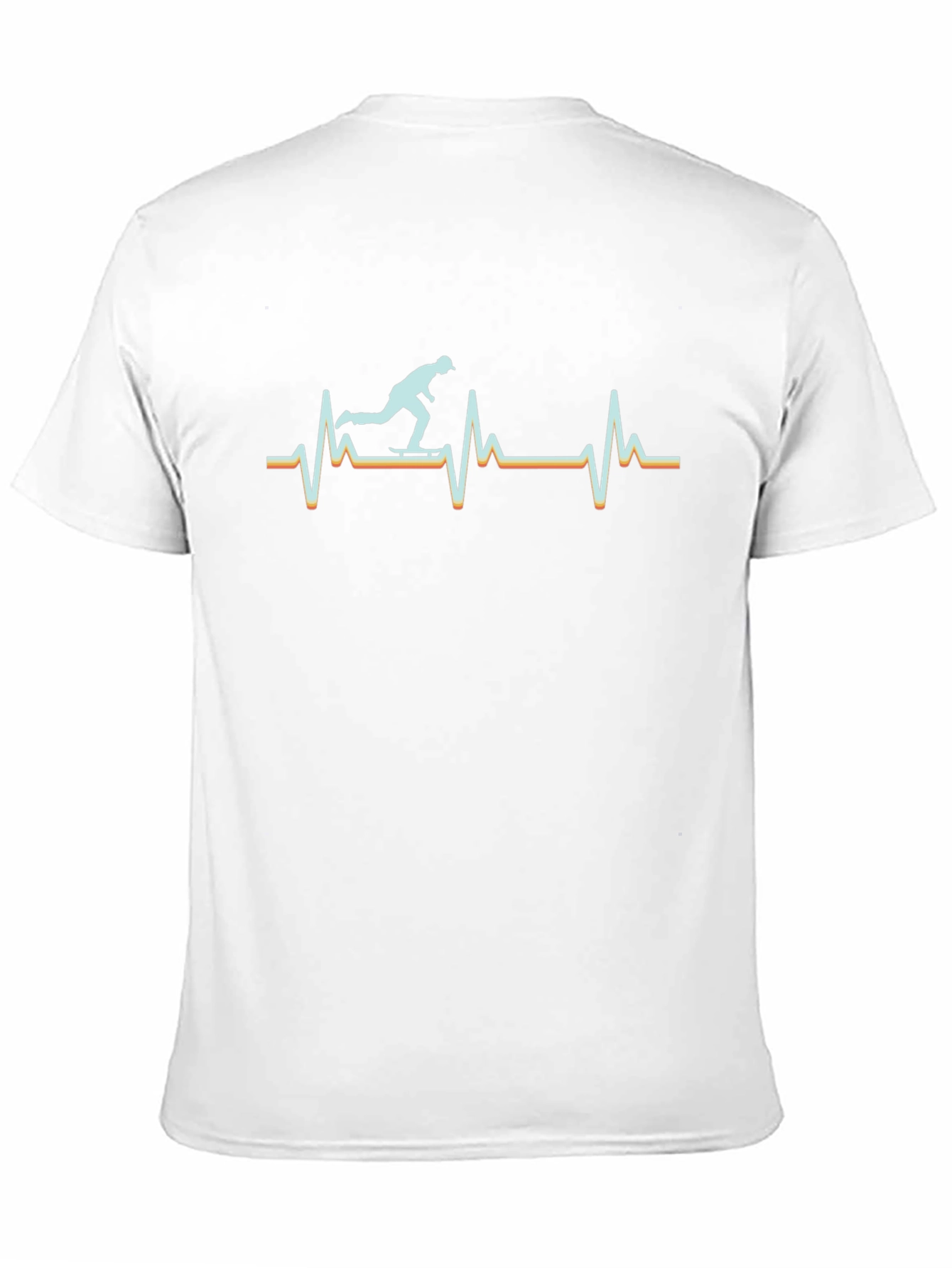 Skateboard Heartbeat Graphic Tee - Ride the Pulse!