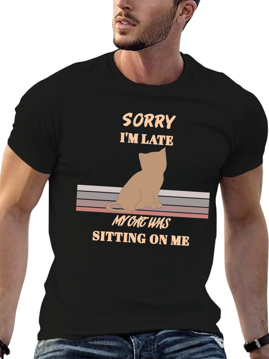 Cat Sitting On Me Graphic Tee