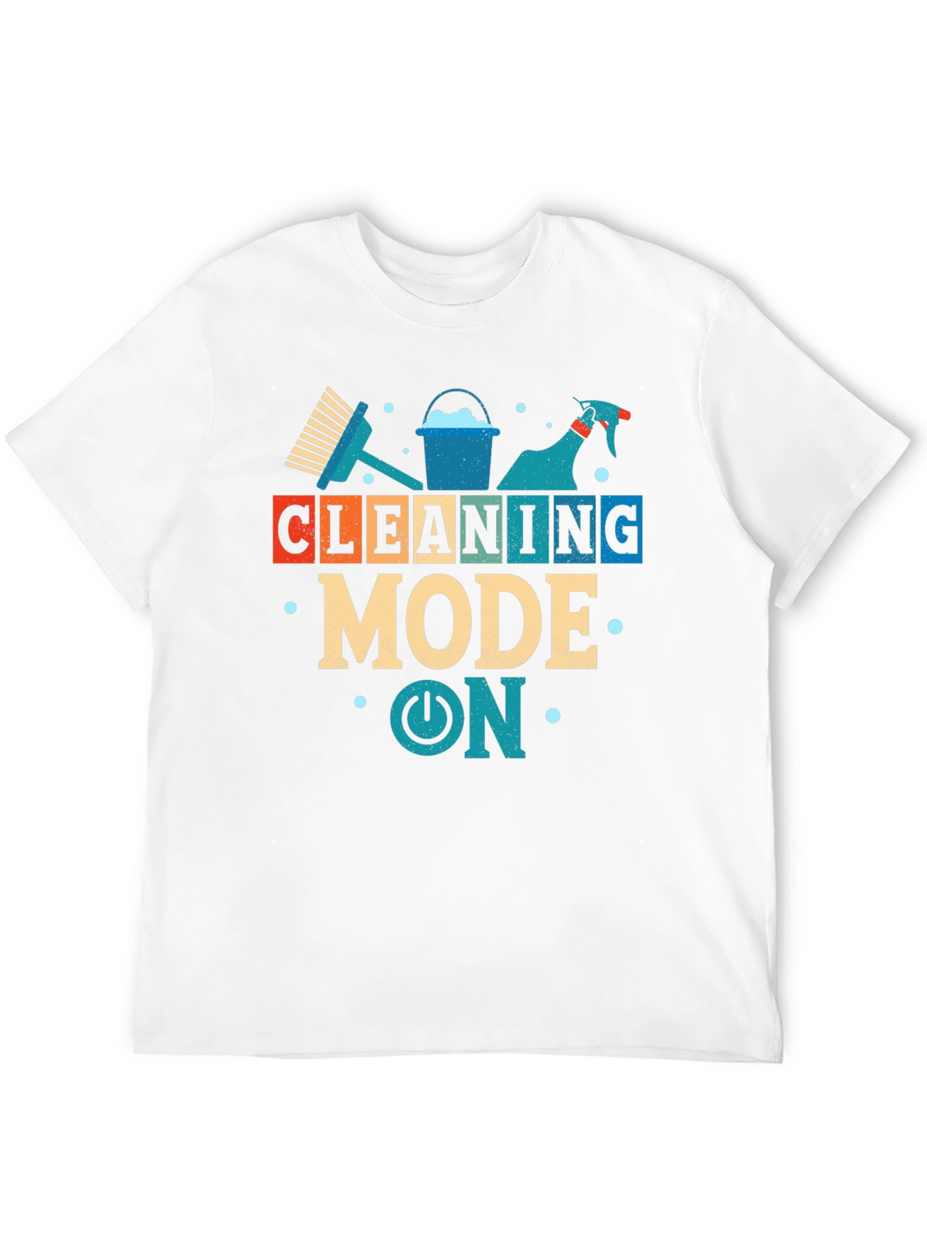 Cleaning Mode On Graphic T-Shirt