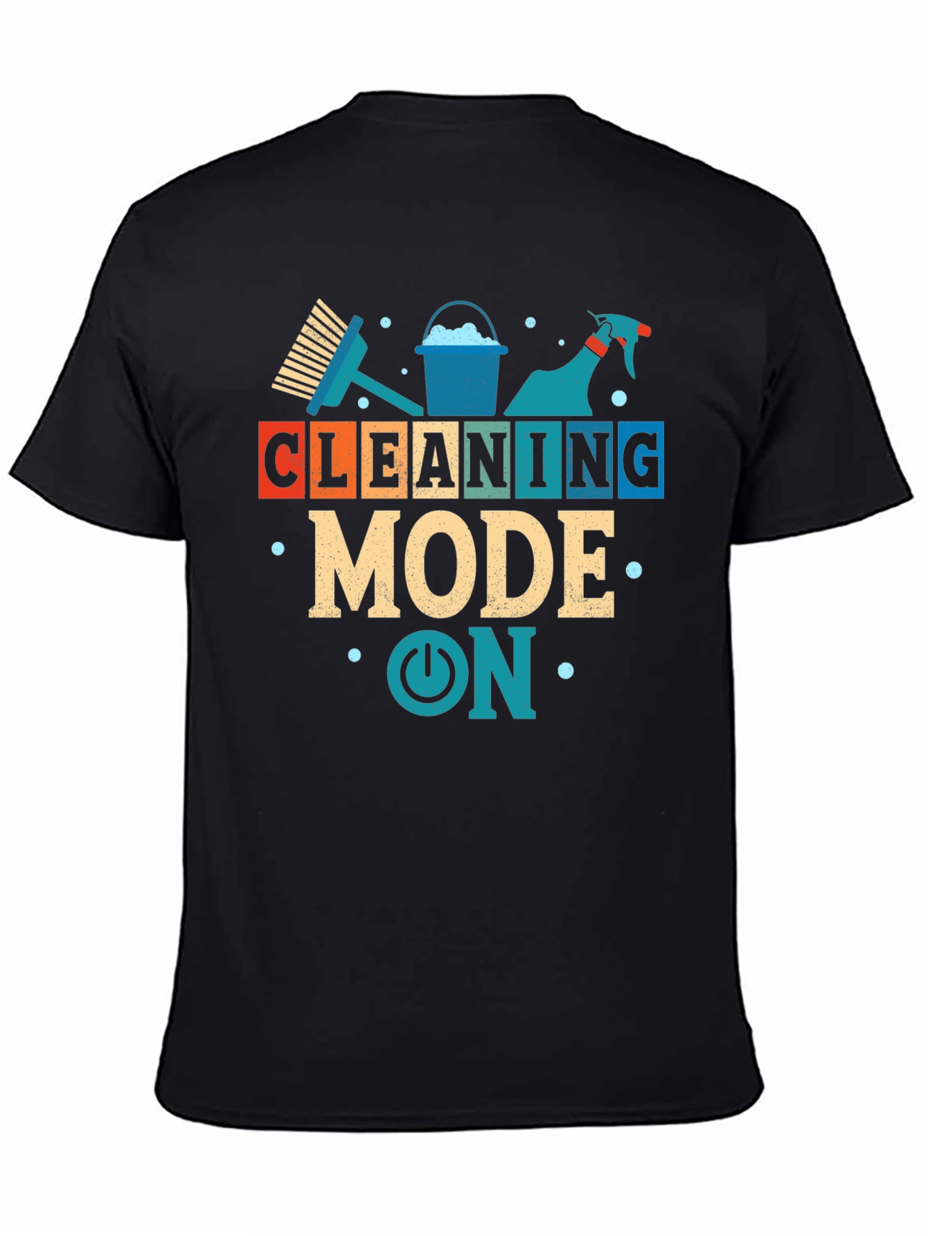 Cleaning Mode On Graphic T-Shirt