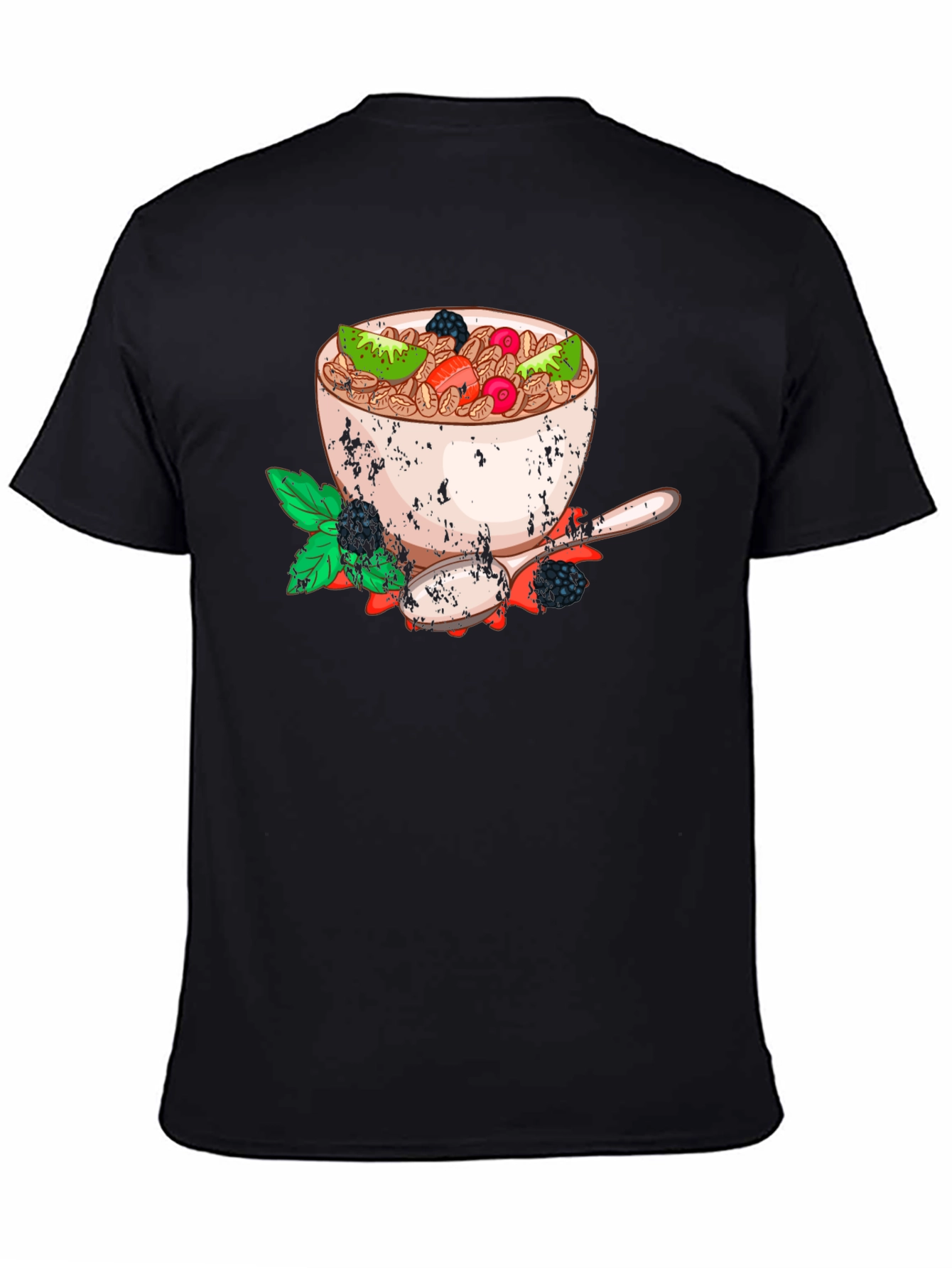 Cereal Bowl Graphic Tee - Trendy Breakfast Shirt
