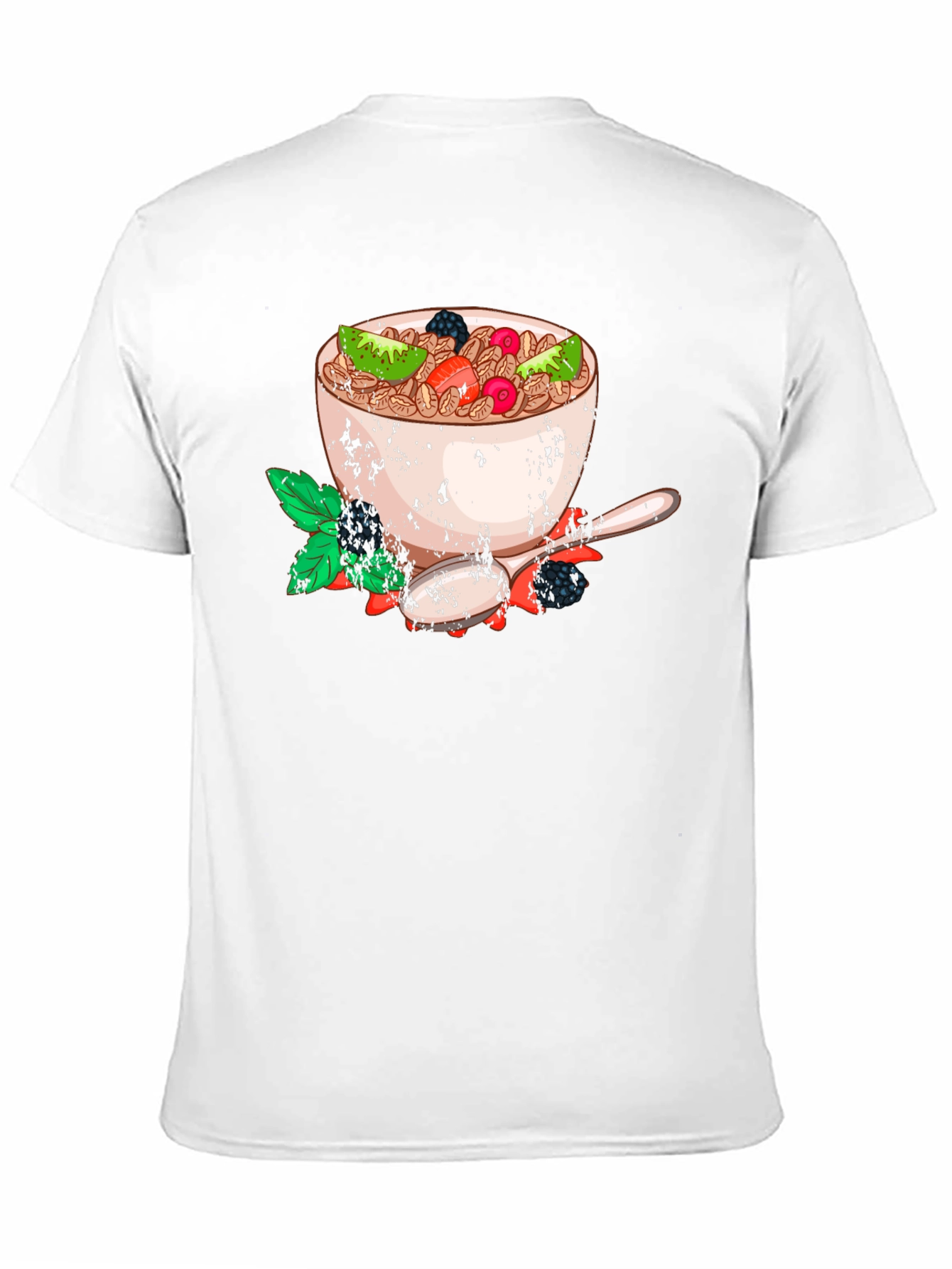 Cereal Bowl Graphic Tee - Trendy Breakfast Shirt