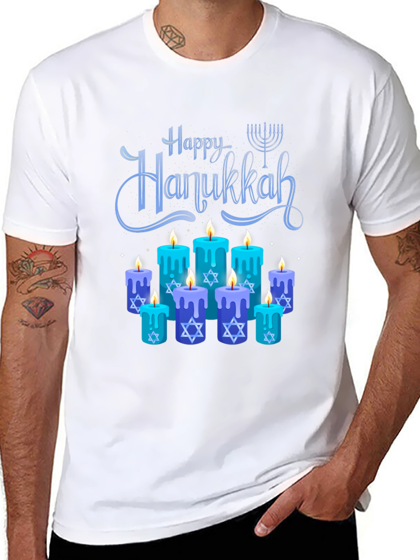 Happy Hanukkah Menorah T-Shirt