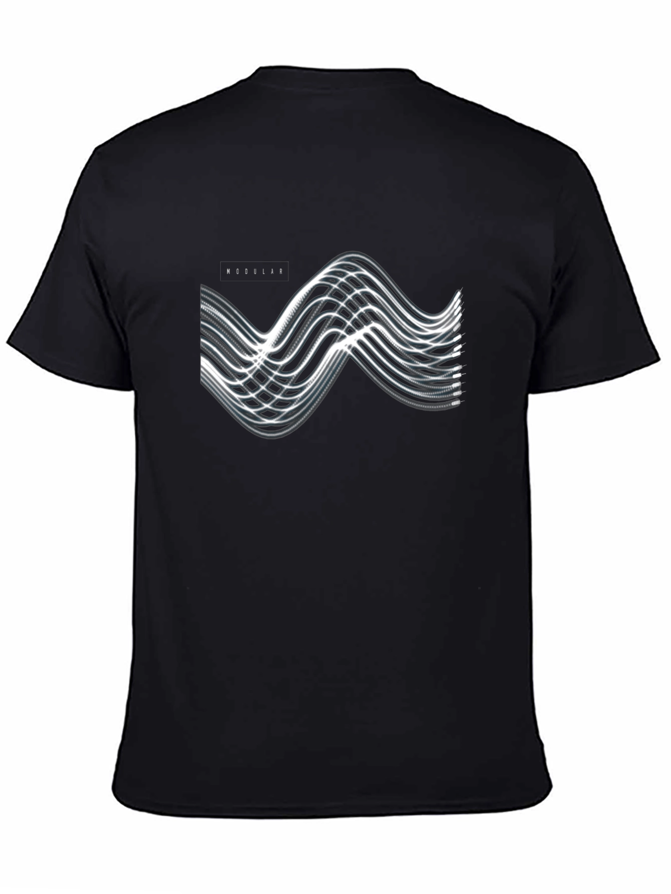 Modern Modular Graphic Black T-Shirt