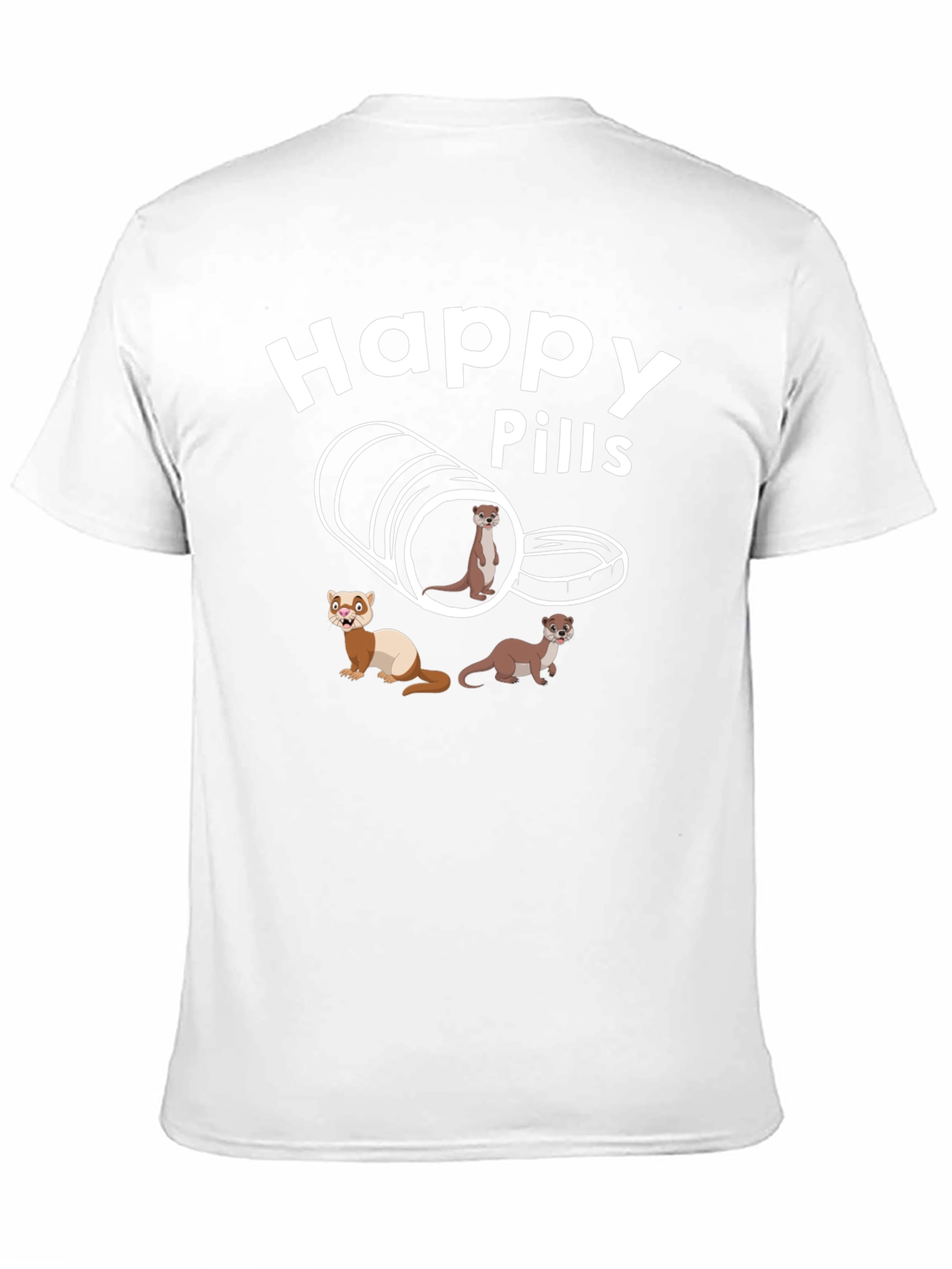 Happy Pills Ferret T-Shirt Black
