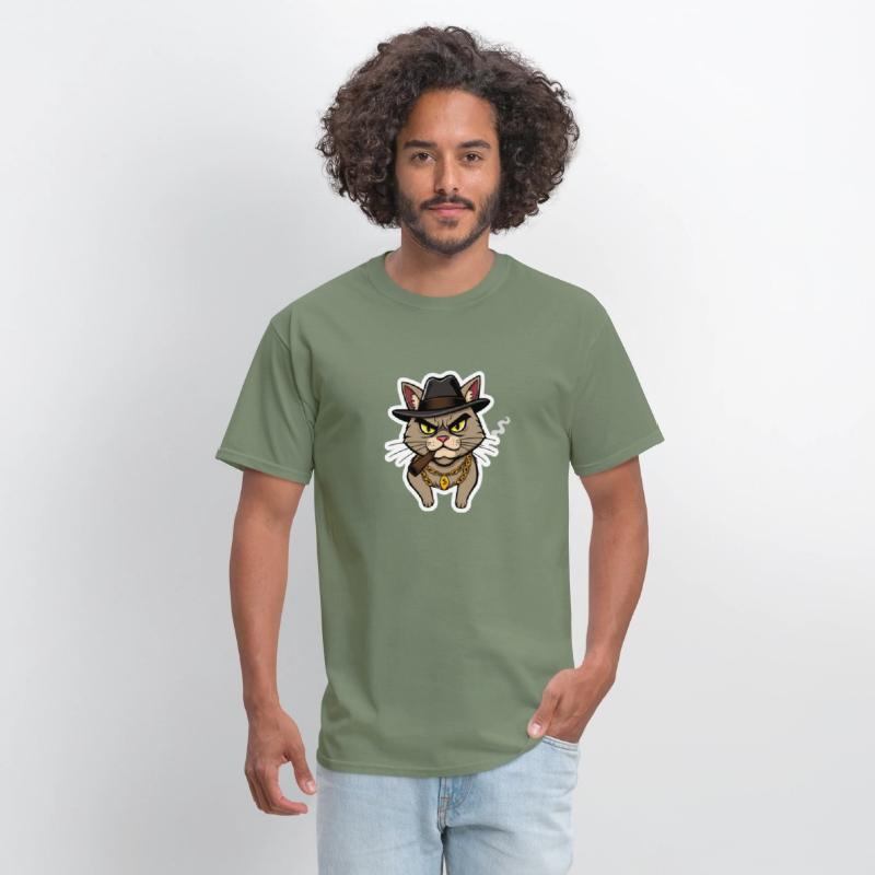 Badass Cat Gangster - Cool Kitty Mobster Art
