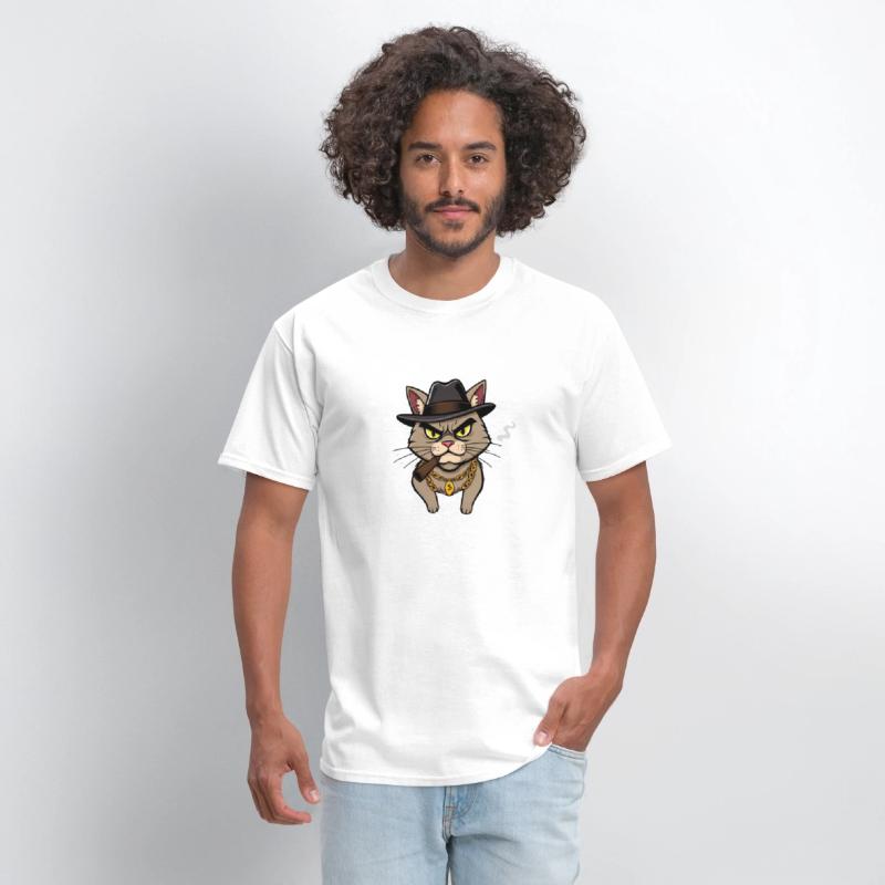 Badass Cat Gangster - Cool Kitty Mobster Art