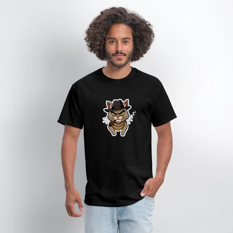 Badass Cat Gangster - Cool Kitty Mobster Art